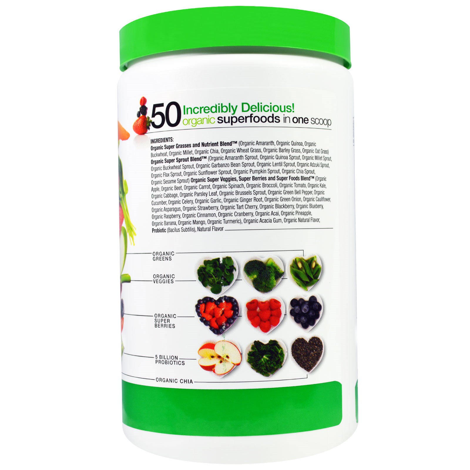 Orgain, Organic Superfoods, All-In-One Super Nutrition, Sabor Original Natural, 280 g (0,62 lb) - Imagem 3