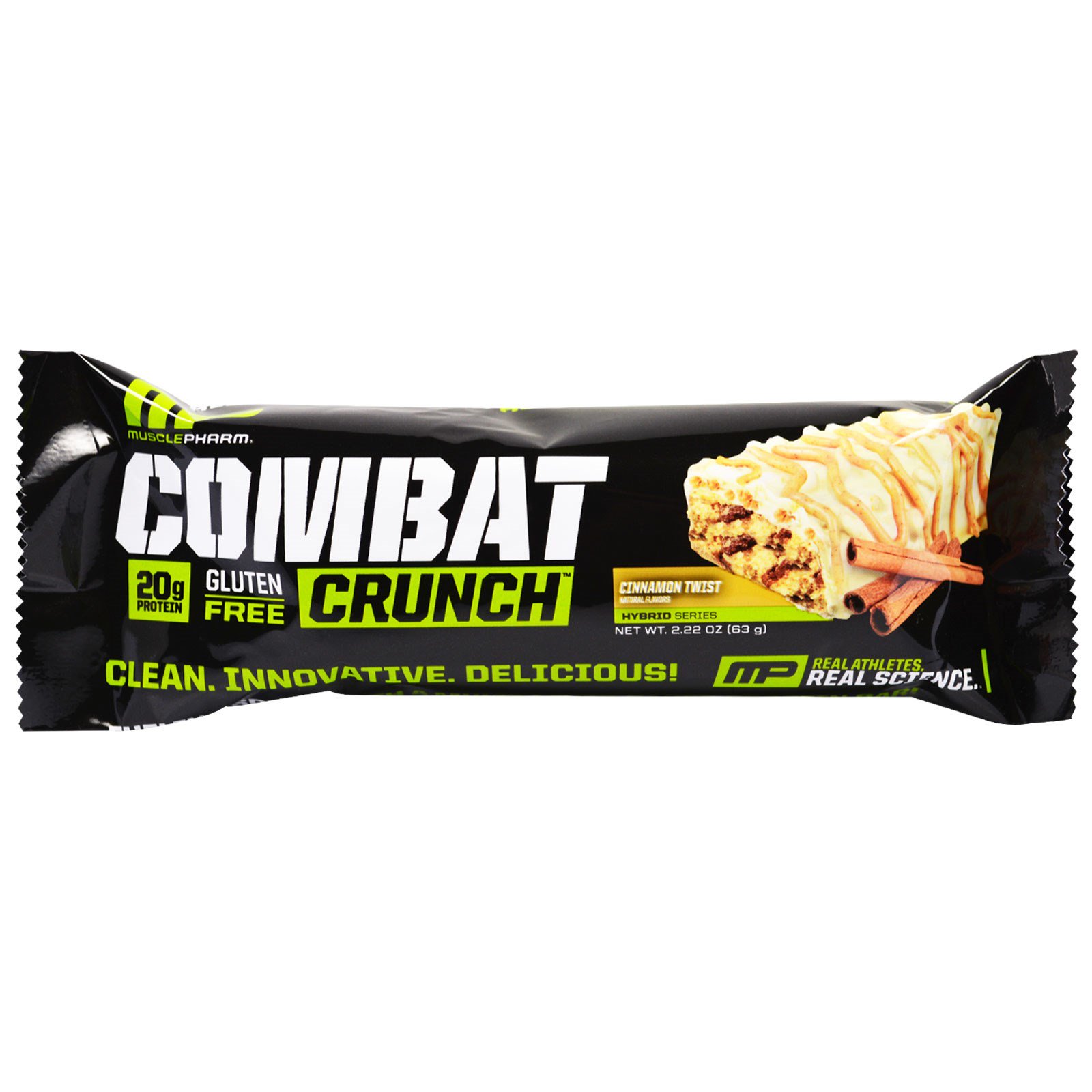 MusclePharm, Combat Crunch, Twist de Canela, 12 Barras, 63 g Cada - Imagem 4