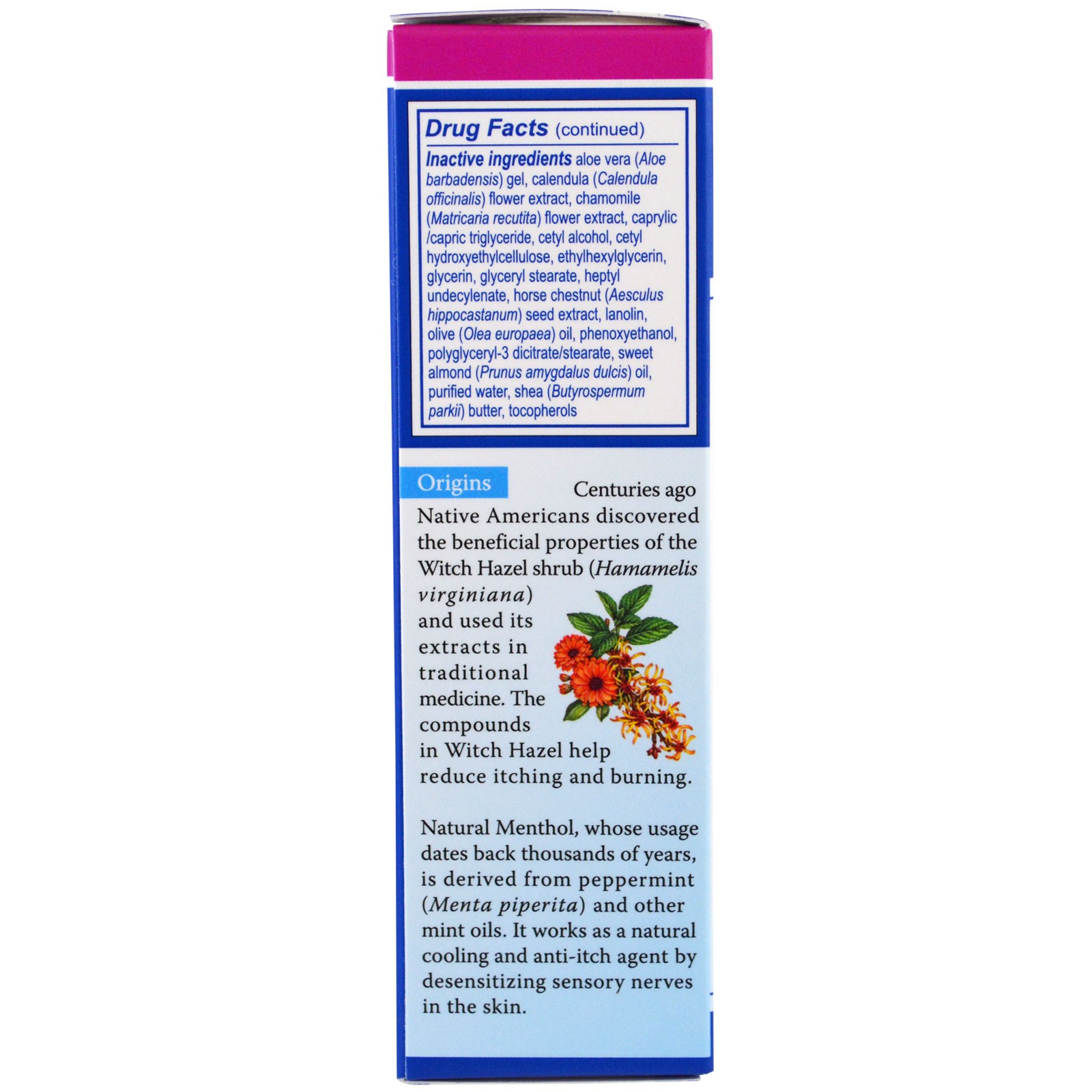 Earth's Care, Hemorrhoid Relief Cream, with Witch Hazel and Menthol, 1 oz (28 g) - Imagem 3