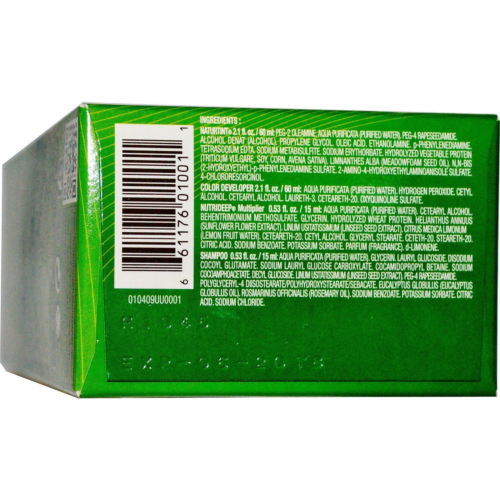 Naturtint, Permanent Hair Color, 1N, Ebony Black, 5,28 fl oz (150 ml) - Imagem 2