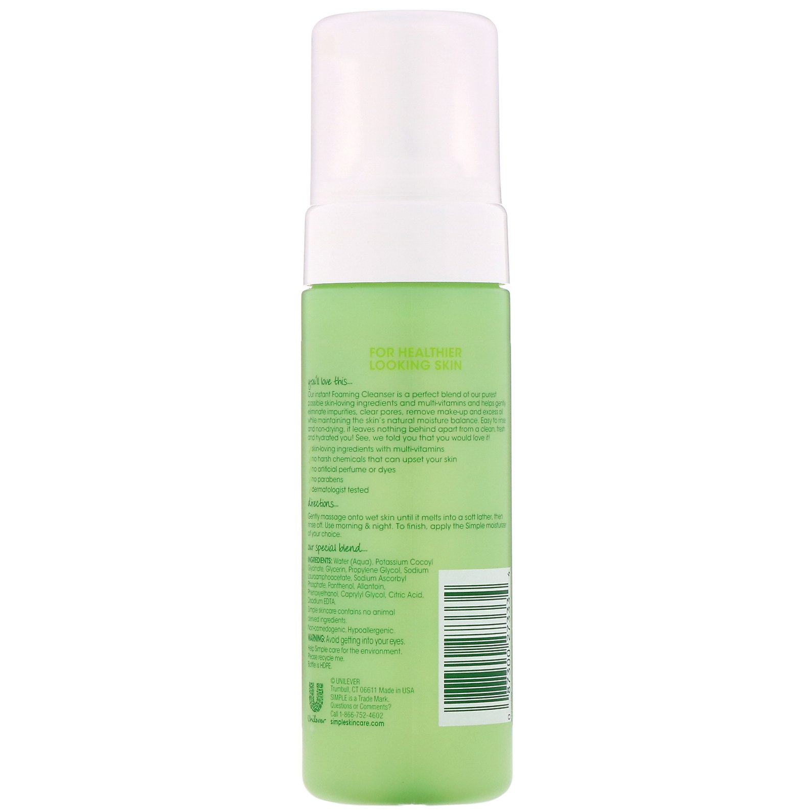 Simple Skincare, Espuma de limpeza, 148 ml - Imagem 2