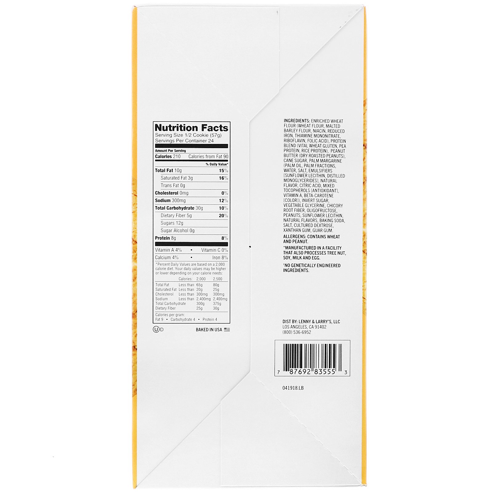 Lenny & Larry's, The COMPLETE Cookie, Peanut Butter, 12 Cookies, 4 oz (113 g) Each - Imagem 3