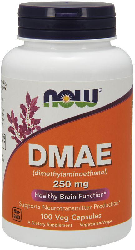 NOW Foods DMAE 250 mg - 100 Veg Capsules - Imagem 2