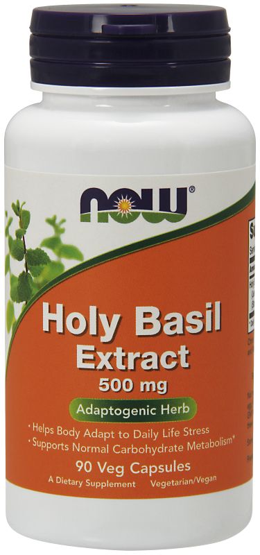 NOW Foods Holy Basil Extract 500 mg - 90 Veg Capsules - Imagem 2