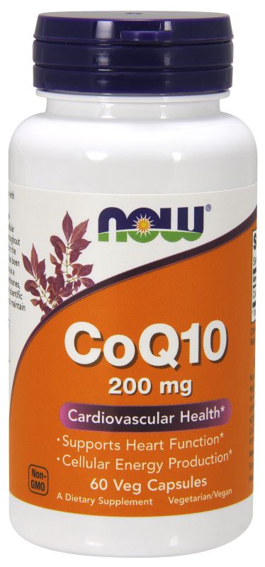 NOW Foods CoQ10 200 mg - 60 Veg Capsules