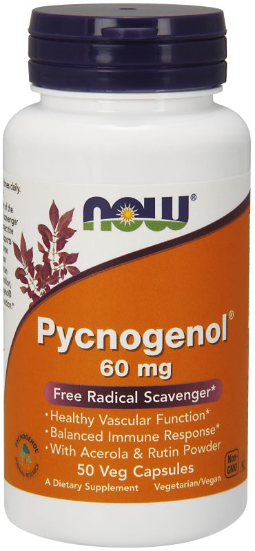 NOW Foods Pycnogenol 60 mg - 50 Veg Capsules - Imagem 2