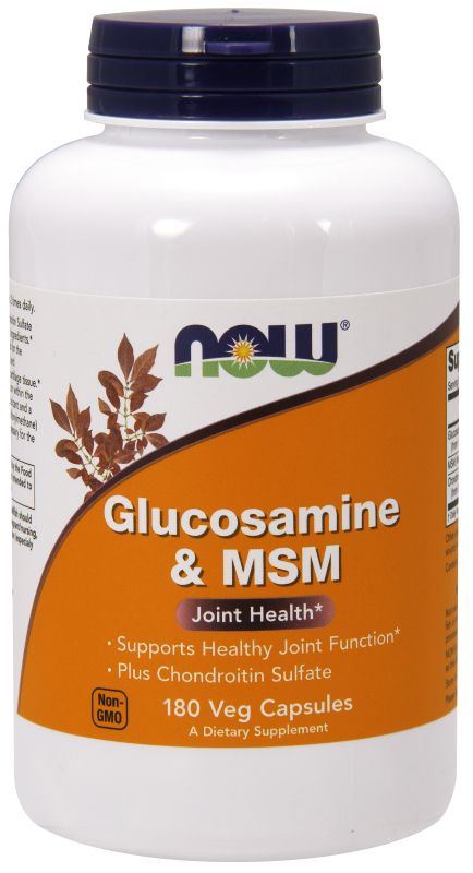 NOW Foods Glucosamine & MSM - 180 Veg Capsules - Imagem 2