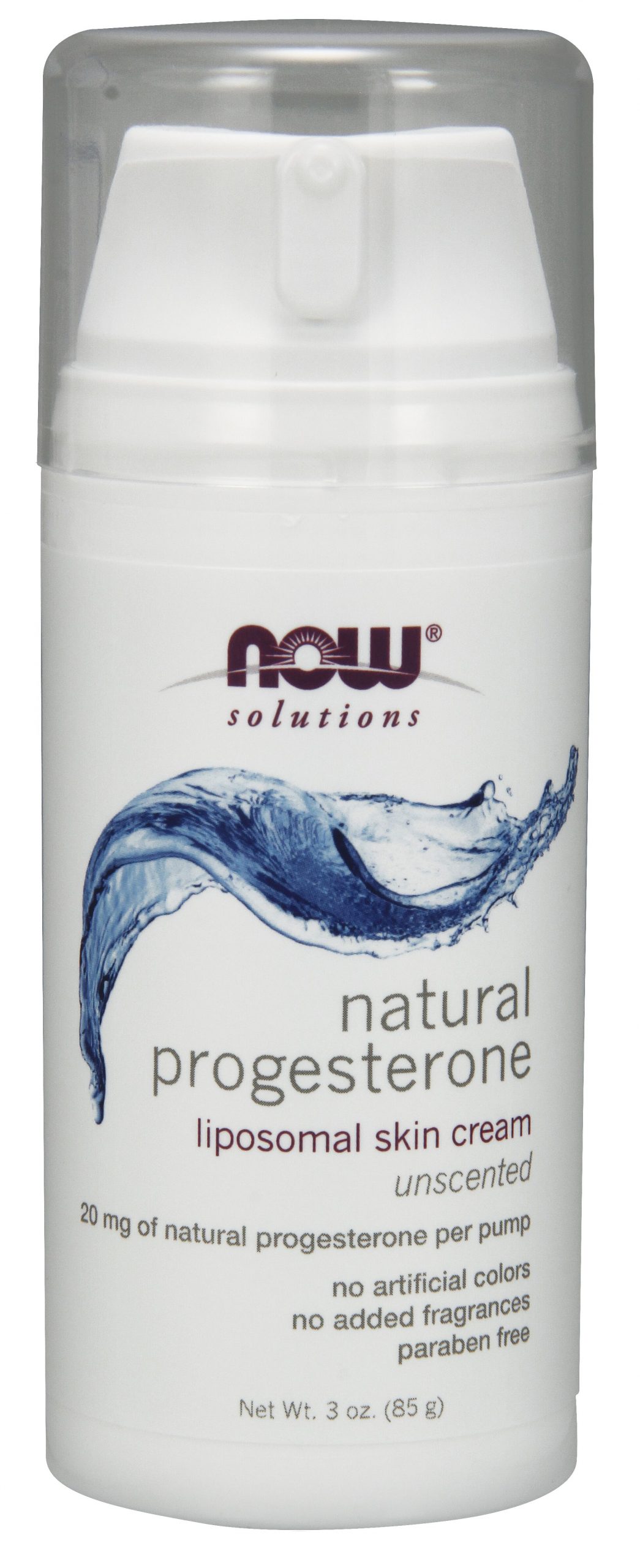 NOW Foods Natural Progesterone Liposomal Skin Cream - 3 oz.