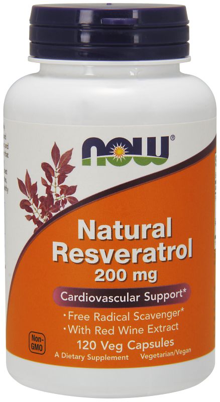 NOW Foods Natural Resveratrol 200 mg - 120 Veg Capsules