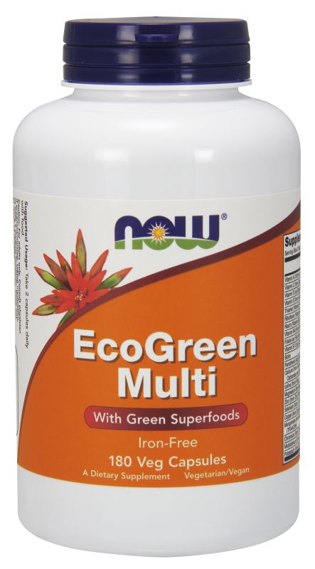 NOW Foods EcoGreen Multi Vitamin - 180 Veg Capsules