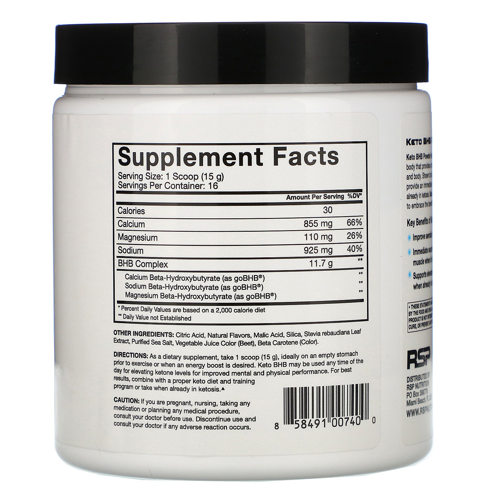 RSP Nutrition, Keto BHB, Manga e Pêssego, 240 g (8,4 oz) - Imagem 2