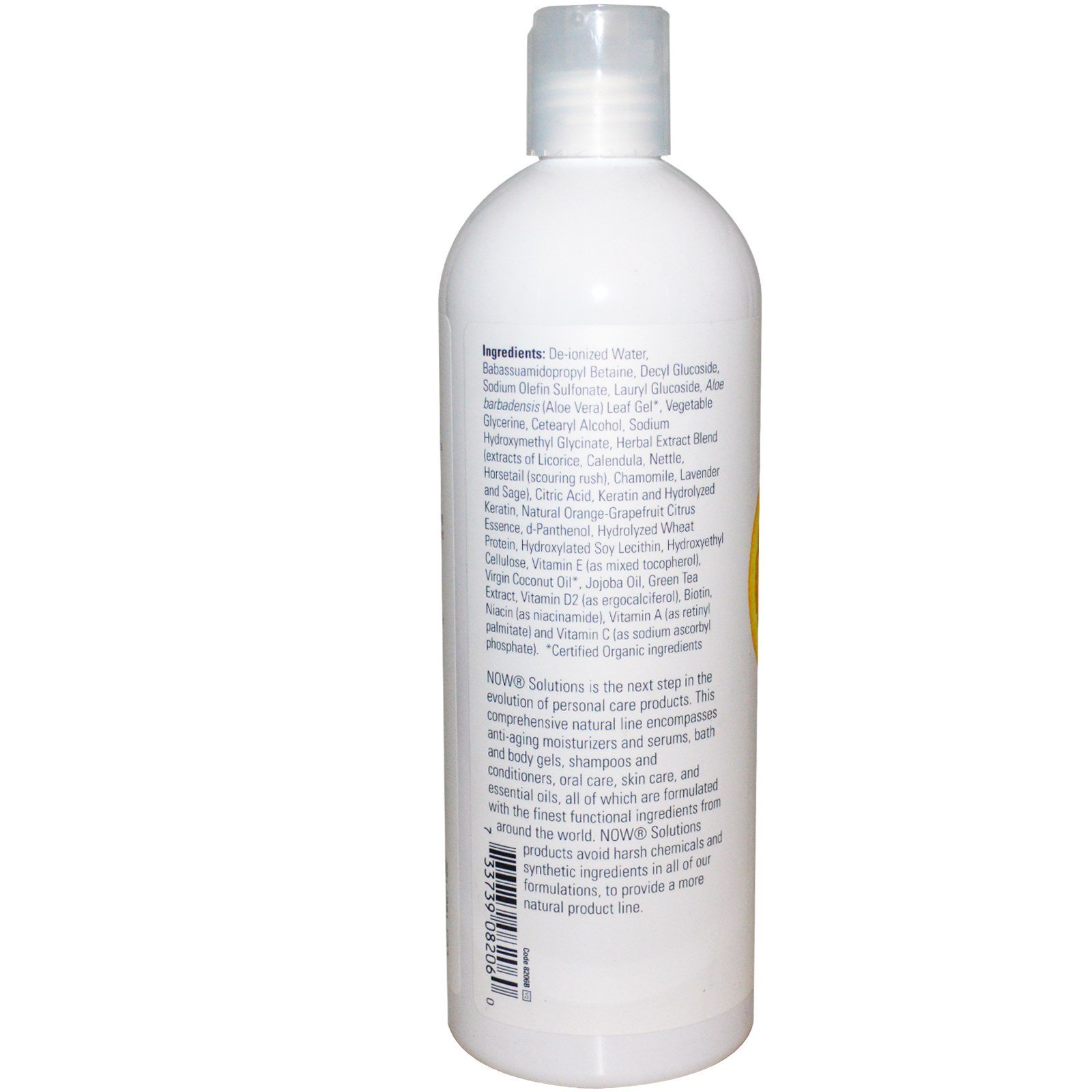 Now Foods, Soluções, Shampoo Hidratante Cítrico, 16 fl oz (473 ml) - Imagem 2