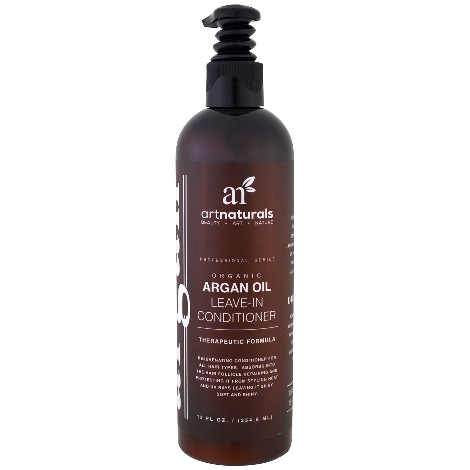 Artnaturals, Condicionador Leave-In de Óleo de Argan Orgânico, Fórmula Terapêutica, 12 fl oz (354,9 ml)