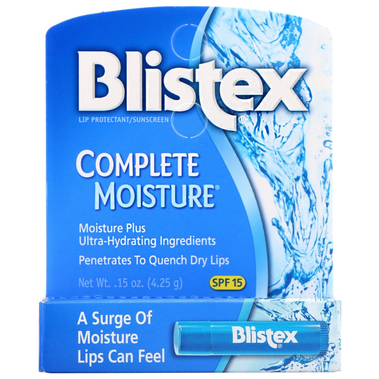 Blistex, Hidratante Completo, Hidratante Labial com Protetor Solar, SPF 15, .15 oz (4.25 g) - Imagem 2