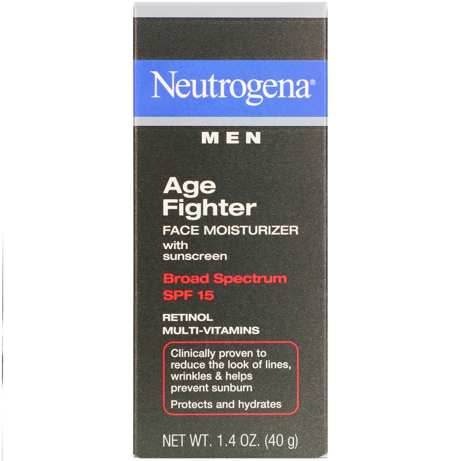 Neutrogena, Para Homens, Hidratante Facial Anti-Idade com Protetor Solar, FPS 15, 1,4 oz (40 g) - Imagem 2