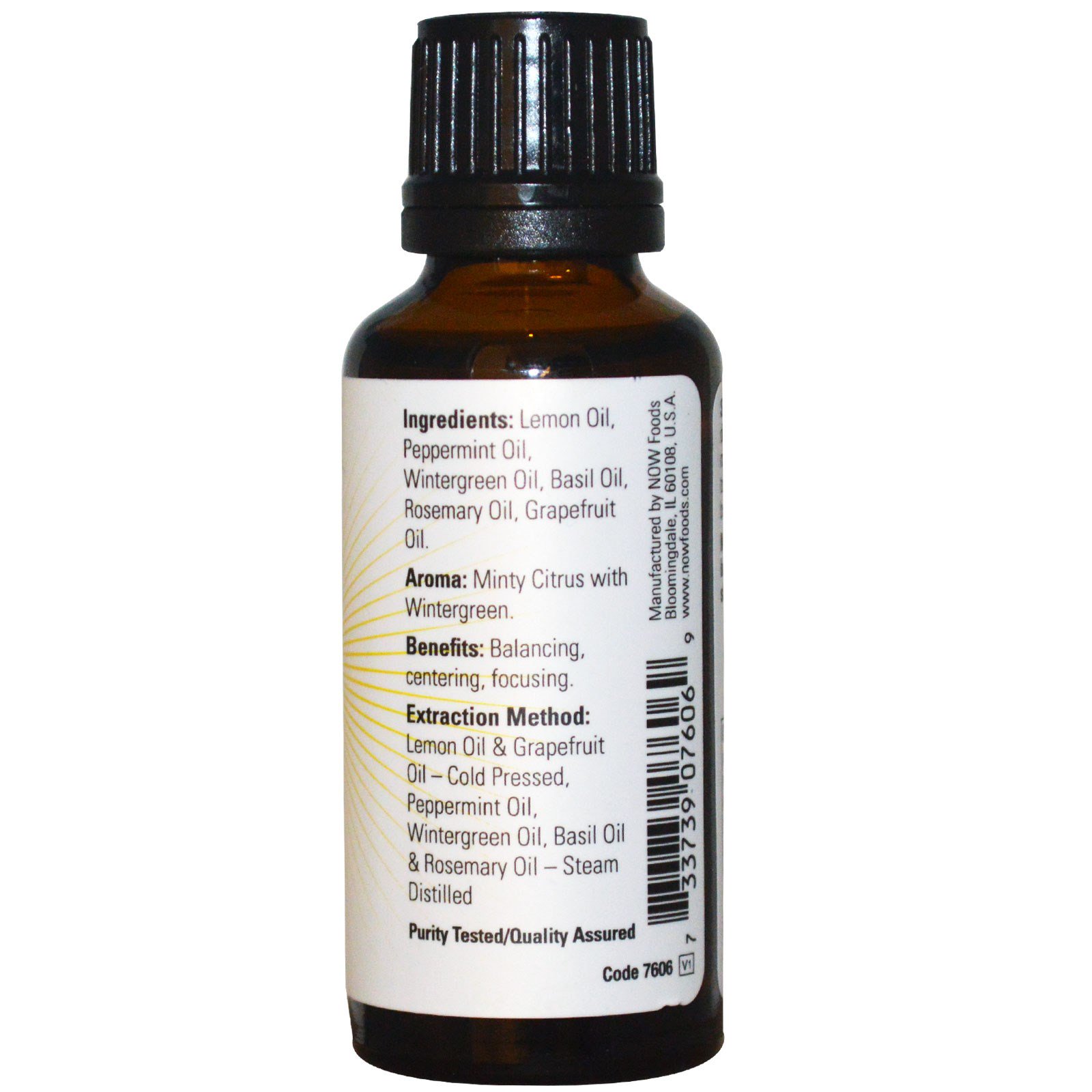 Now Foods, Óleo essencial, foco mental, 1 fl. oz. (30 mL) - Imagem 2