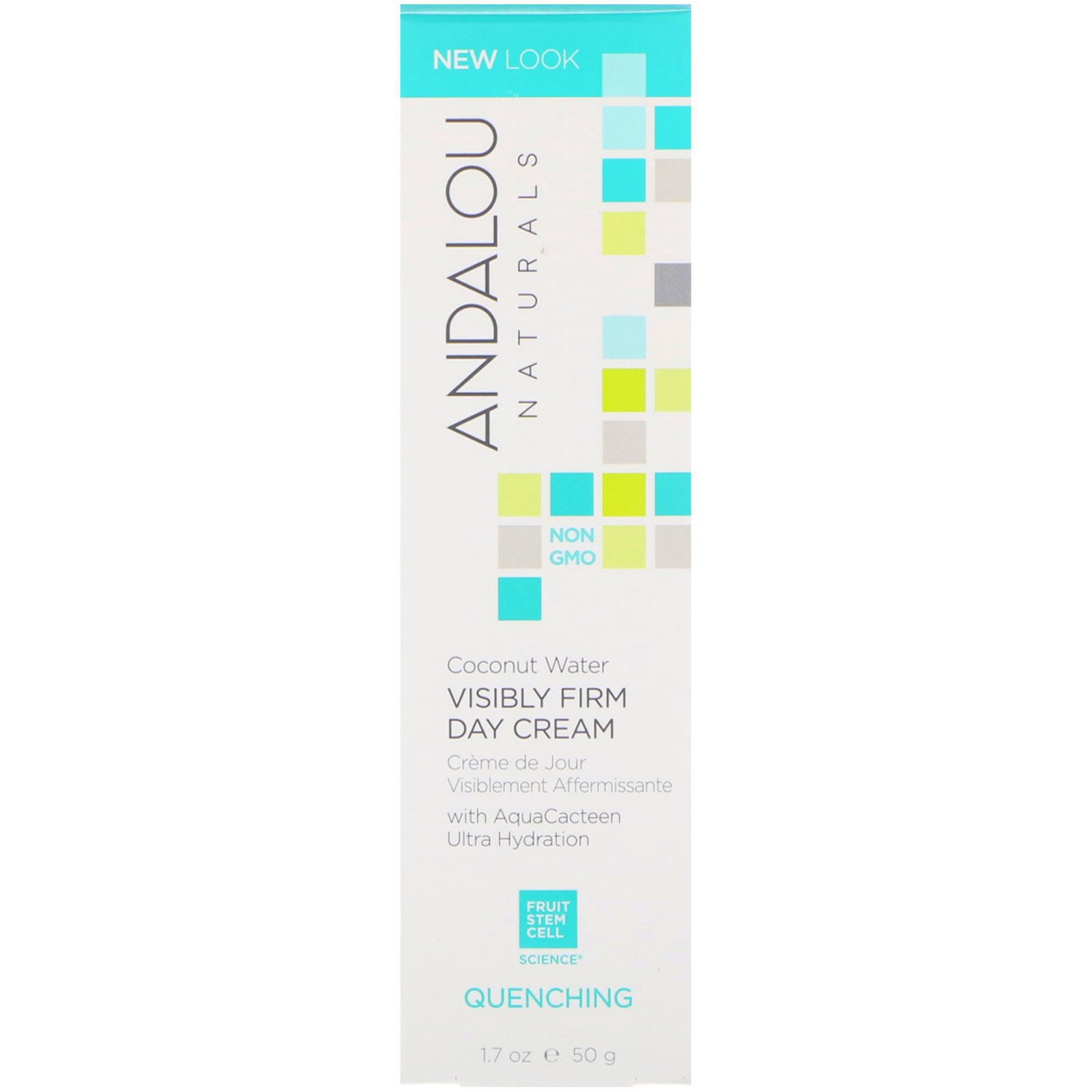 Andalou Naturals, Creme Diurno Visivelmente Firme de Água de Coco, Refrescante, 1,7 fl oz (50 g)