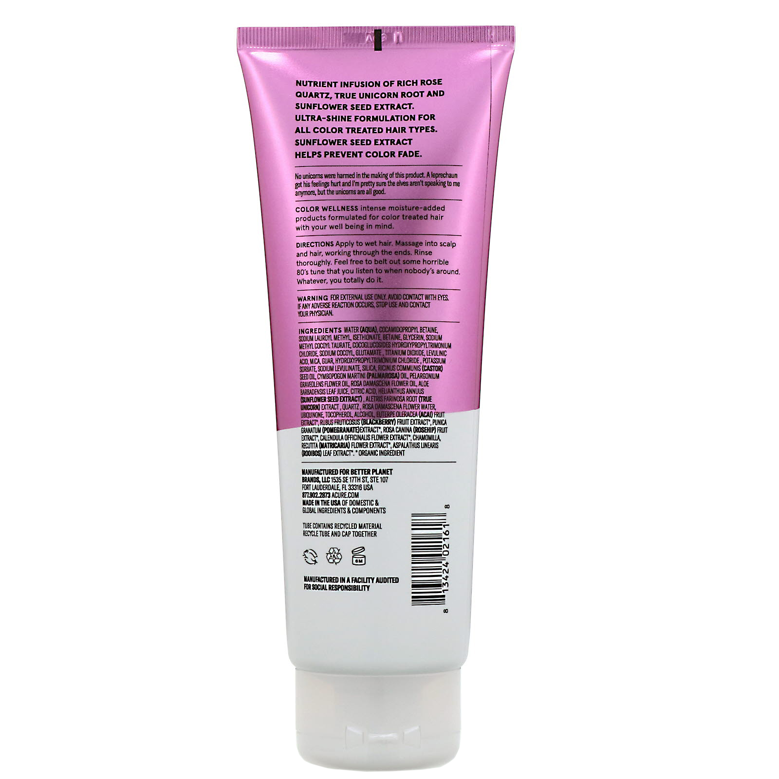 Acure, Shampoo Cintilante de Raiz-de-Unicórnio, 236 ml (8 fl oz) - Imagem 2