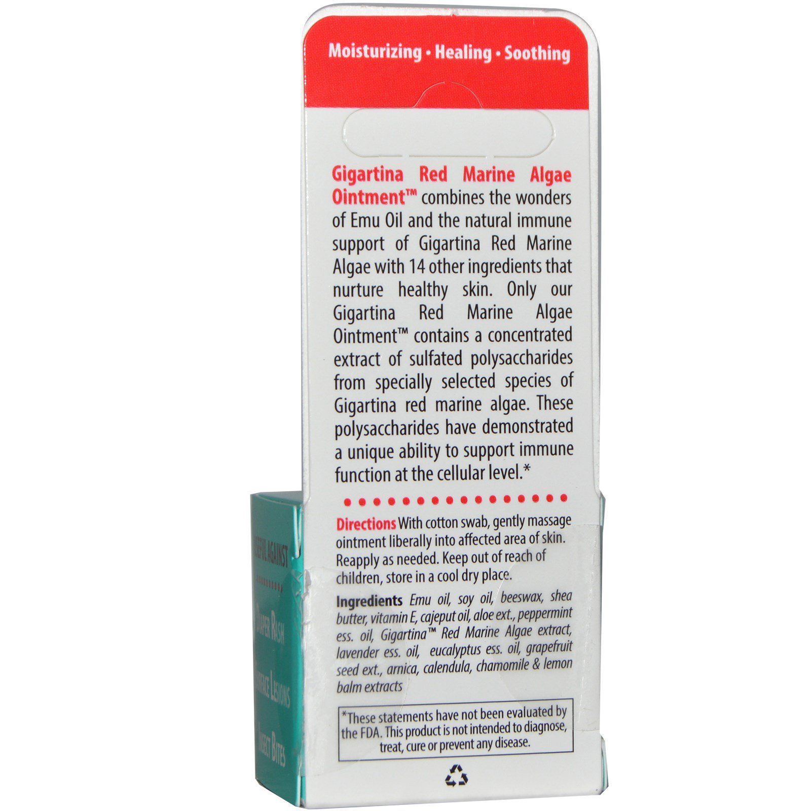 Vibrant Health, Pomada Gigartina de Algas Vermelhas, 1/4 oz (7 g) - Imagem 2