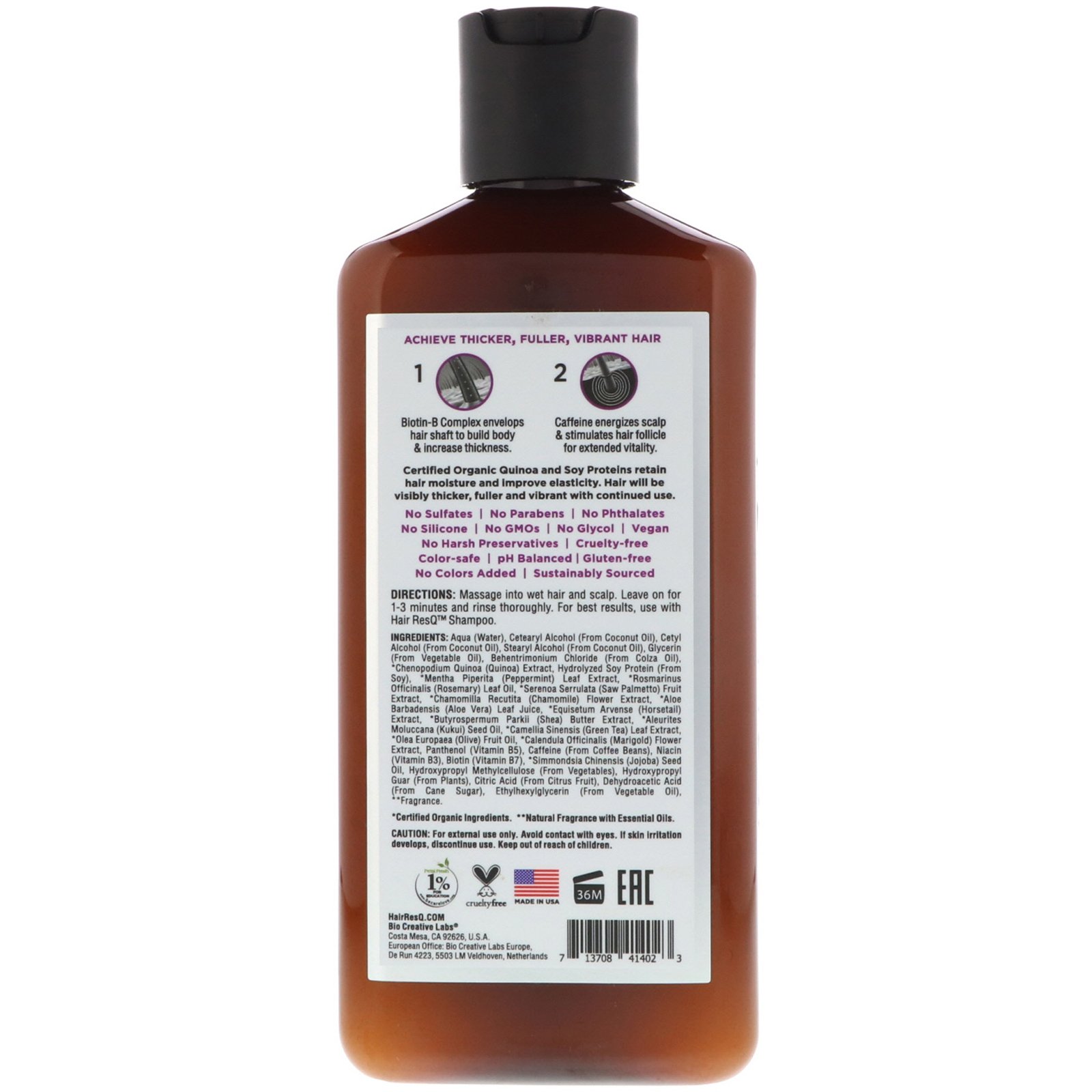 Petal Fresh, Hair Rescue, Thickening Treatment Conditioner, Color Protection, 12 fl oz (355 ml) - Imagem 2