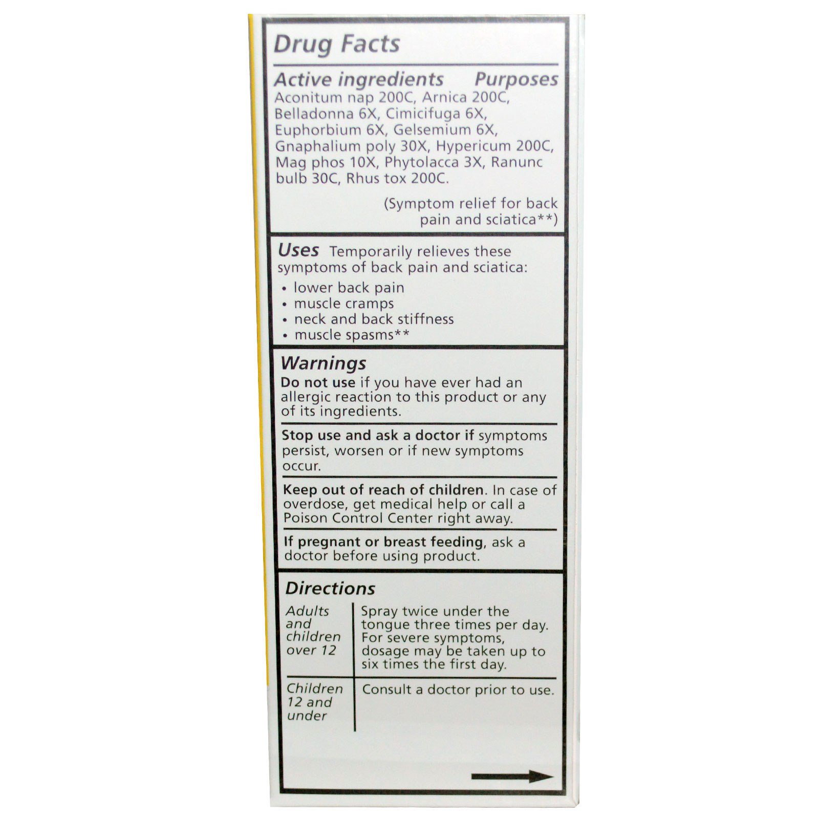 Liddell, BpS, Dor nas Costas + Ciática, Spray Oral, 1 fl oz (30 ml) - Imagem 2