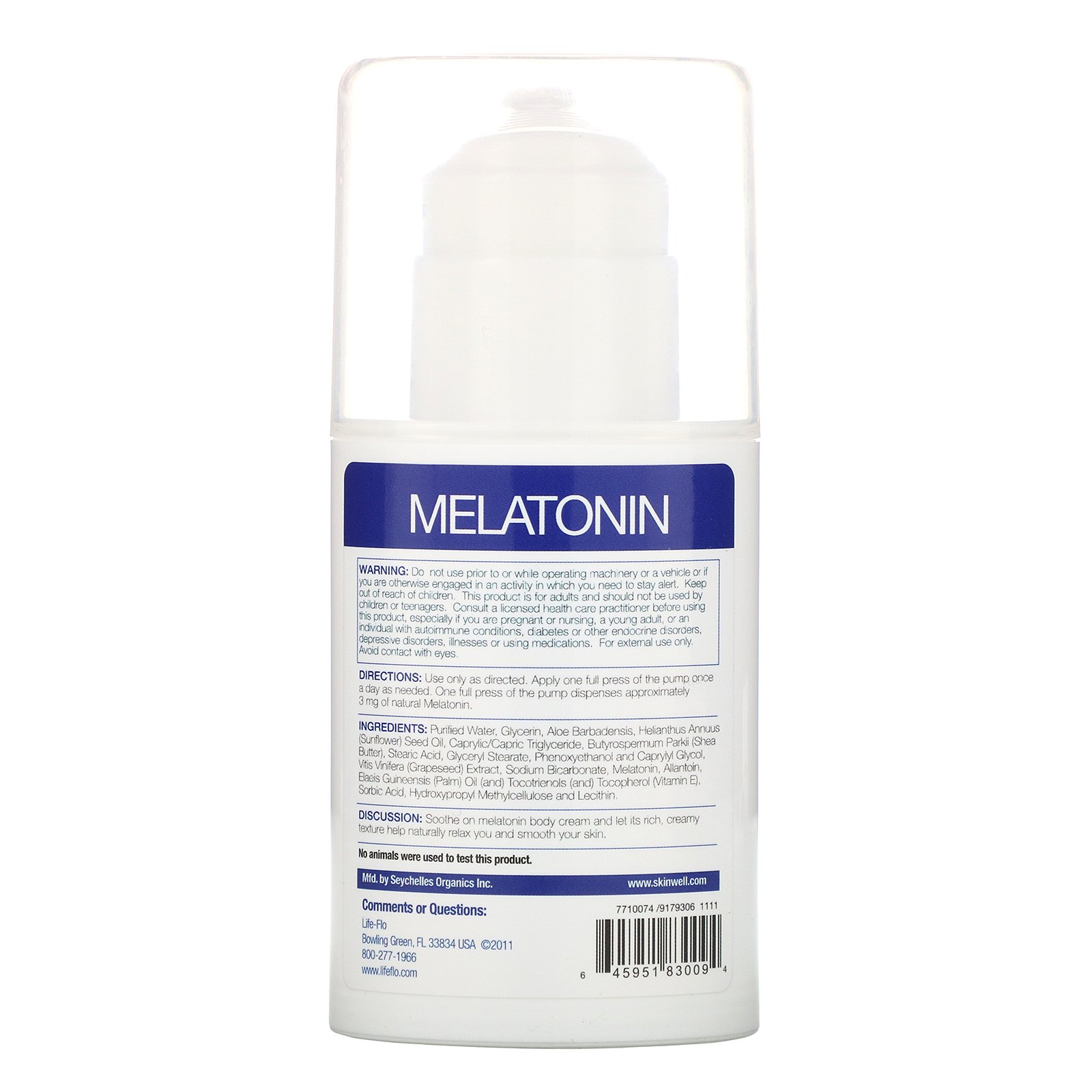 Life-flo, Creme Corporal de Melatonina, 2 oz (57 g) - Imagem 2