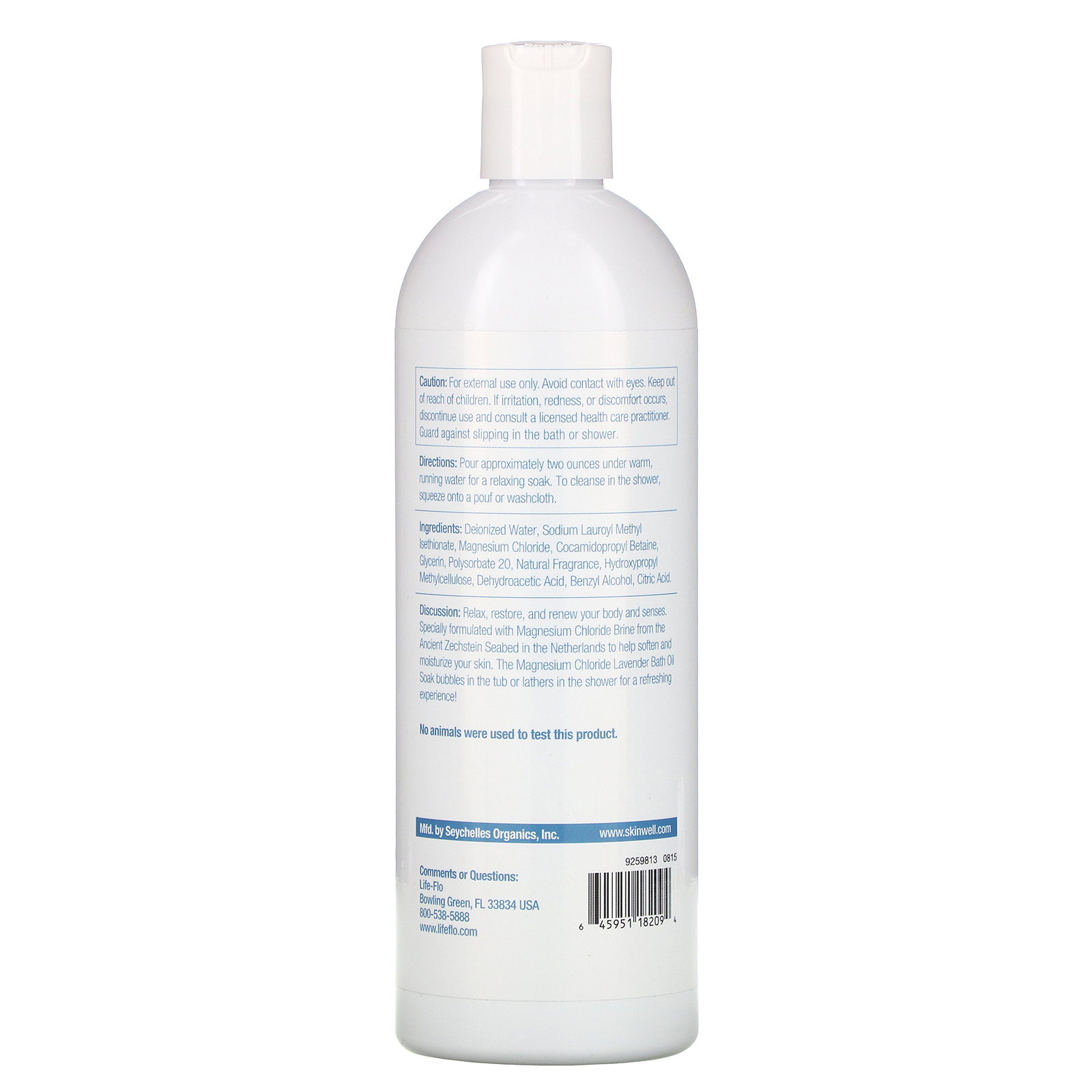 Life-flo, Óleo de banho de molho de magnésio, Lavanda, 16 fl oz (473 ml) - Imagem 2