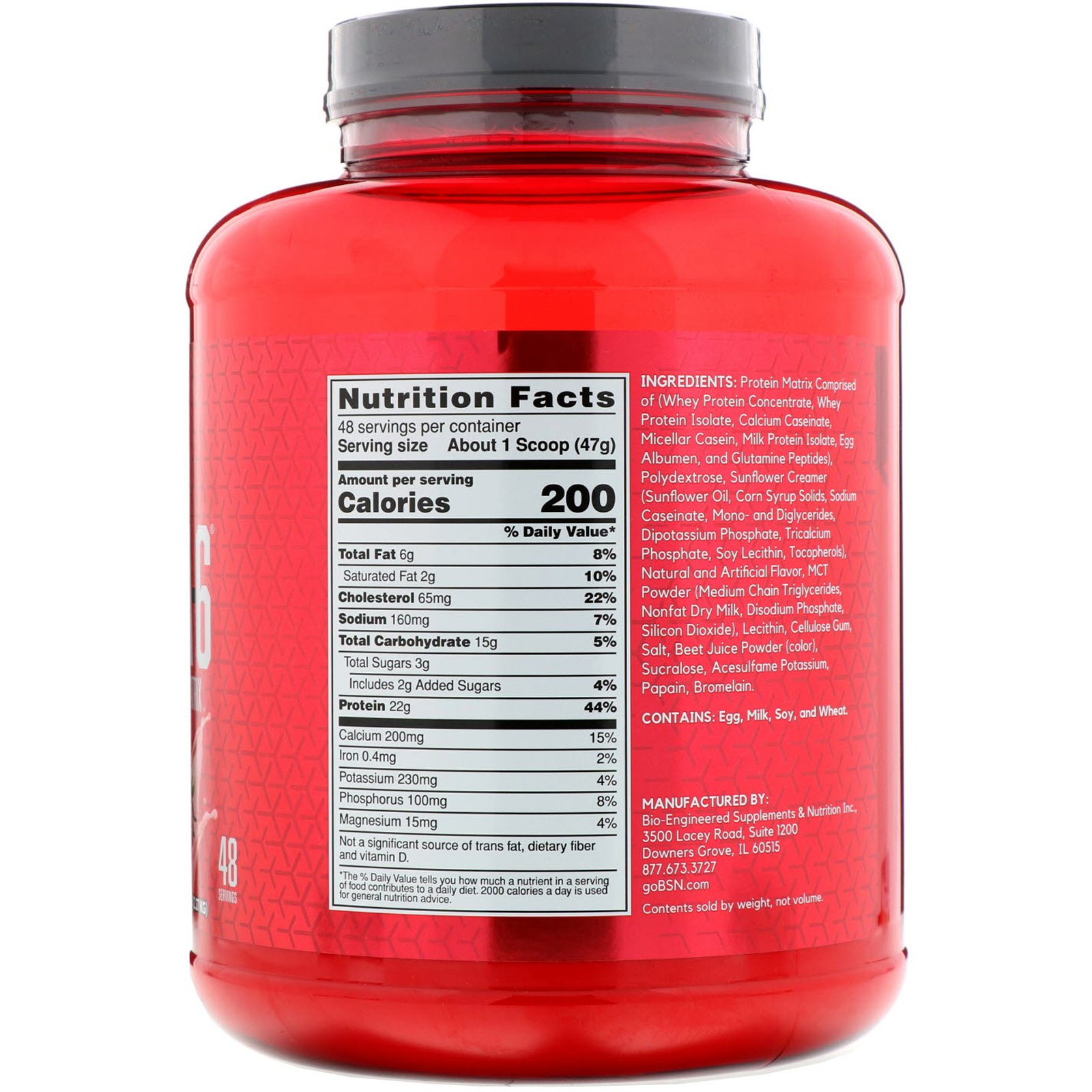 BSN, Syntha-6, Matriz de Proteínas Ultrapremium, Milk Shake de Morango, 5,0 lbs (2,27 kg) - Imagem 2