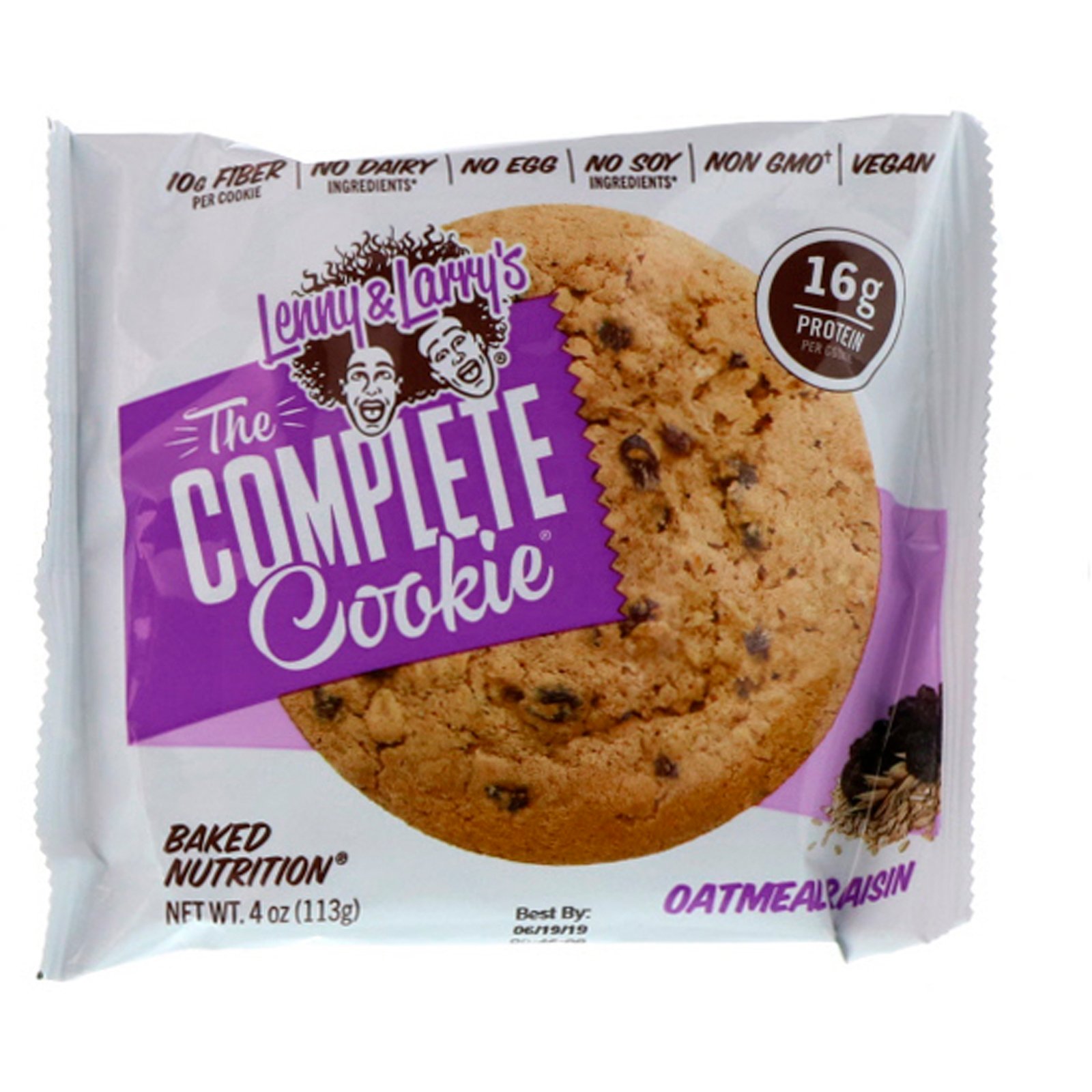 Lenny & Larry's, The COMPLETE Cookie, Oatmeal Raisin, 12 Cookies, 4 oz (113 g) Each - Imagem 4