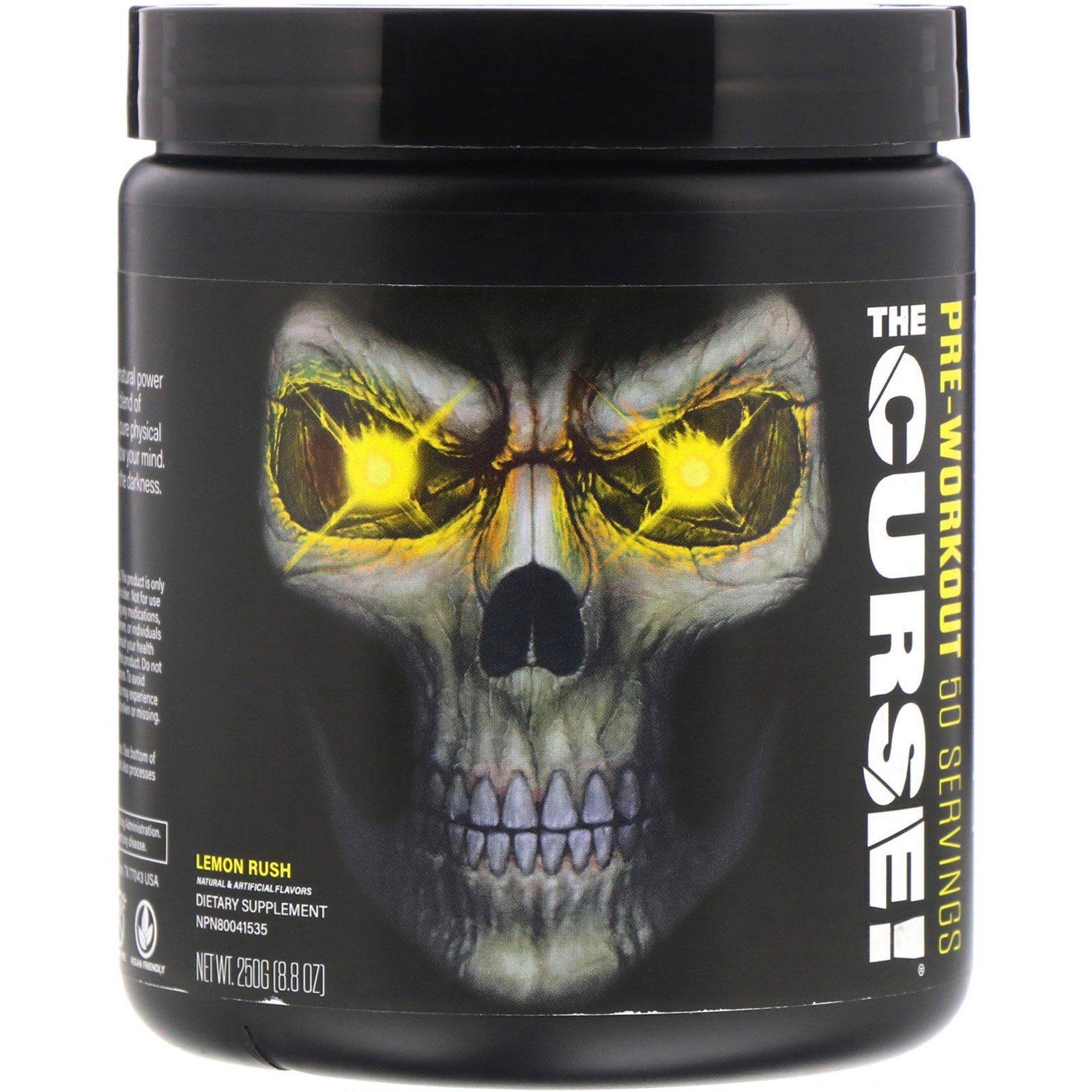 JNX Sports, The Curse, Pré-Treino, Limão, 250 g (8,8 oz)
