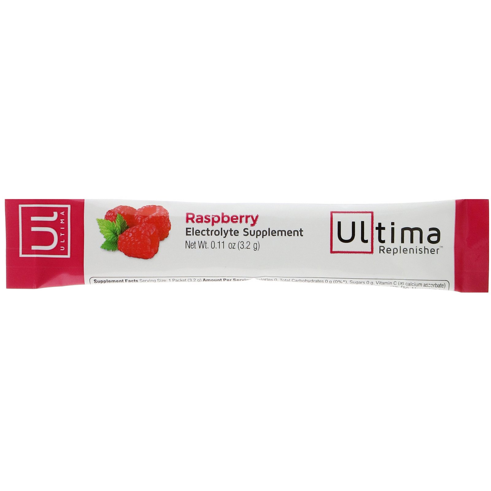 Ultima Replenisher, Suplemento Eletrolítico, Framboesa, 20 Pacotes, 3,2 g (0,11 oz) Cada - Imagem 3