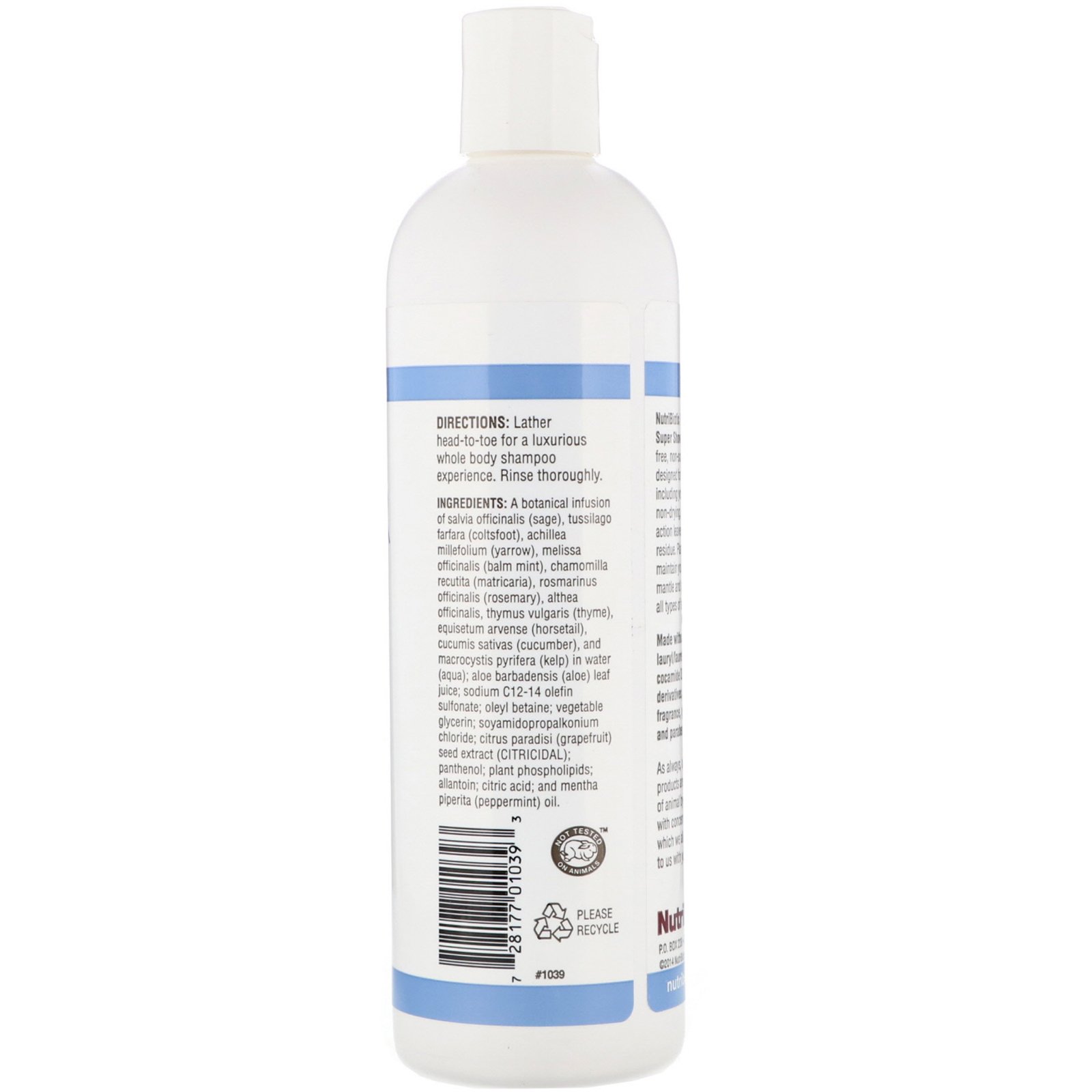 NutriBiotic, Supergel de Banho, Sem Perfume, Não Sabão, 12 fl oz (355 ml) - Imagem 2