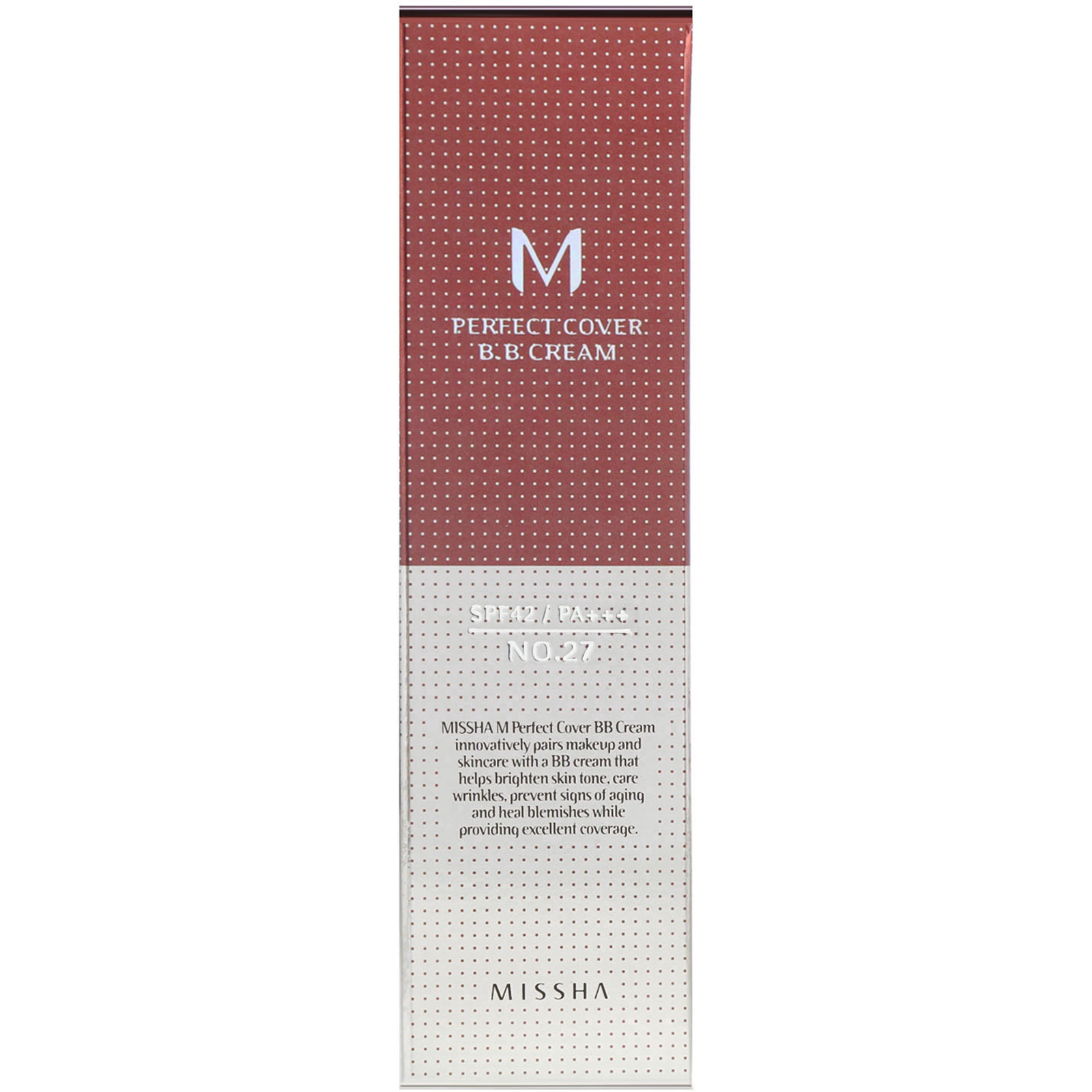 Missha, Creme Perfect Cover B.B., Nº 27 Bege Mel, 50 ml - Imagem 2