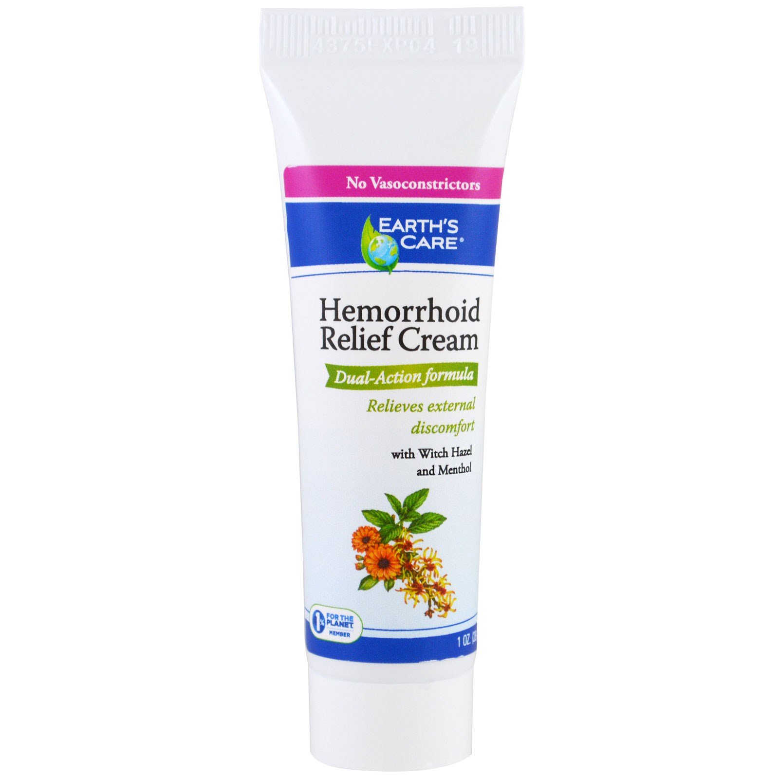 Earth's Care, Hemorrhoid Relief Cream, with Witch Hazel and Menthol, 1 oz (28 g) - Imagem 4