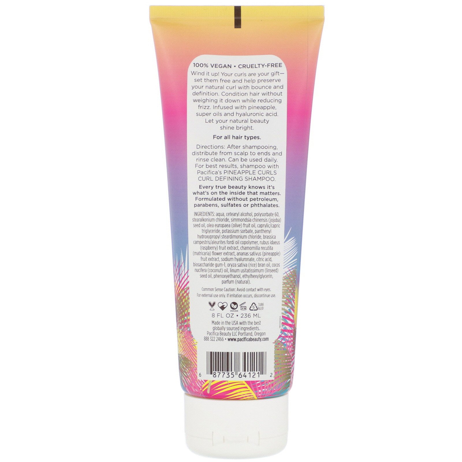 Pacifica, Cachos de Abacaxi, Condicionar Definidor de Cachos, 8 fl oz (236 ml) - Imagem 2