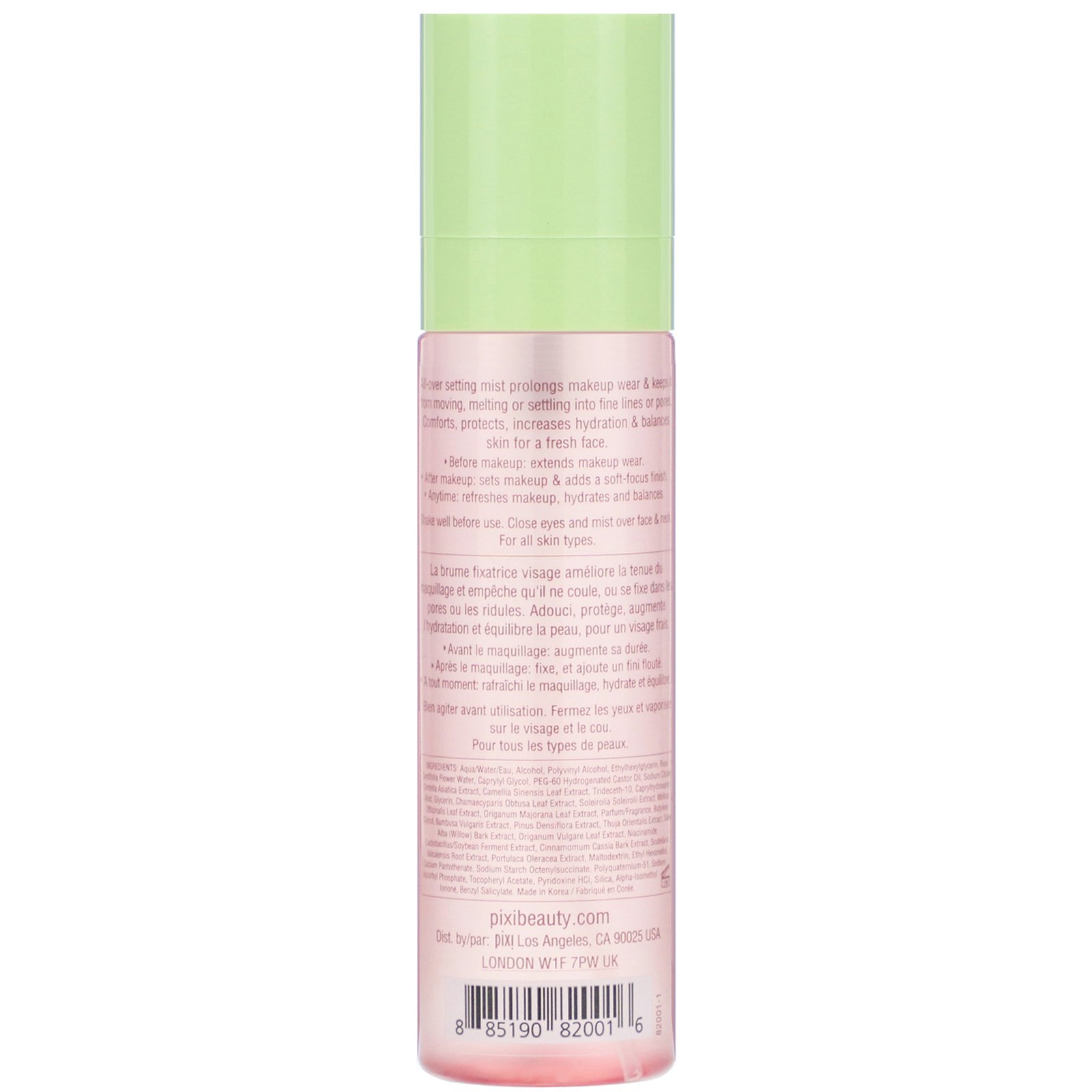 Pixi Beauty, Spray Fixador de Maquiagem, com Água de Rosas e Chá Verde, 80 ml (2,7 oz) - Imagem 2