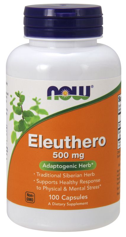 NOW Foods Eleuthero 500 mg - 100 Veg Capsules - Imagem 2