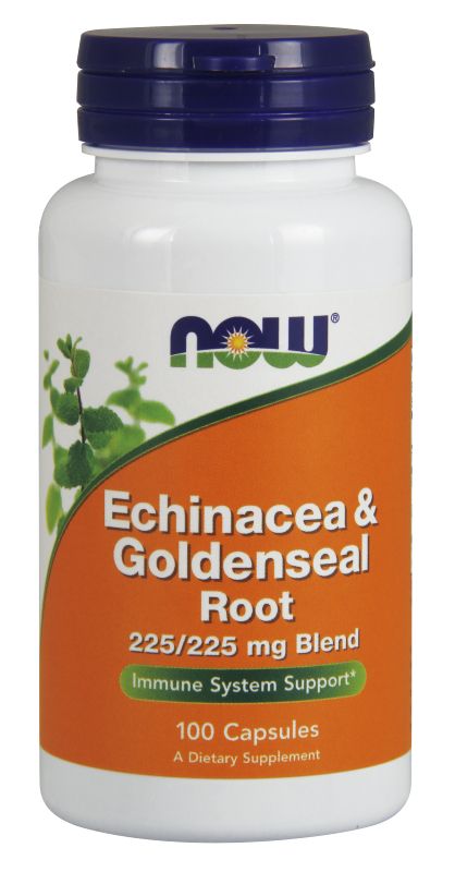 NOW Foods Echinacea & Goldenseal Root - 100 Capsules - Imagem 2