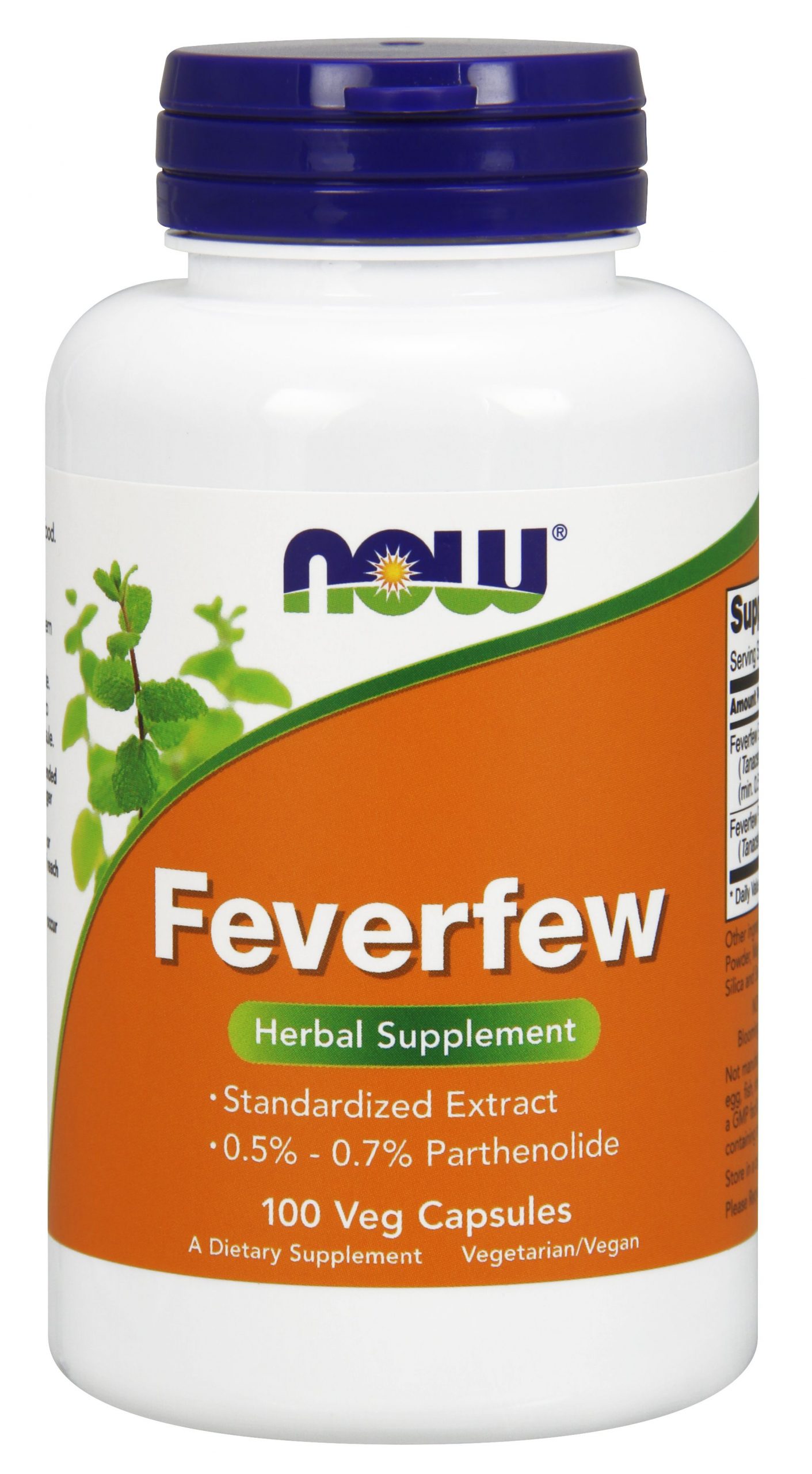 NOW Foods Feverfew - 100 Veg Capsules