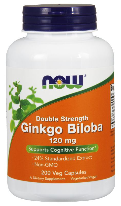 NOW Foods Ginkgo Biloba 120 mg - 200 Veg Capsules