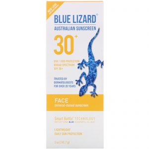 Comprar blue lizard australian sunscreen, face, mineral-based sunscreen, spf 30+, 5 oz (141. 7 g) preço no brasil banho & beleza protetor solar sol sol & mosquitos suplemento importado loja 13 online promoção -