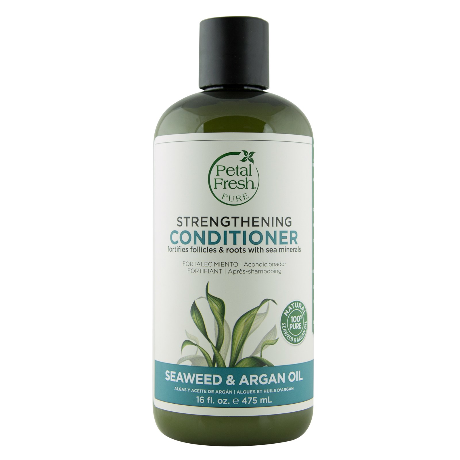 Petal Fresh, Pure, Condicionador de Fortalecimento Algas Marinhas & Óleo de Argania, 475 ml