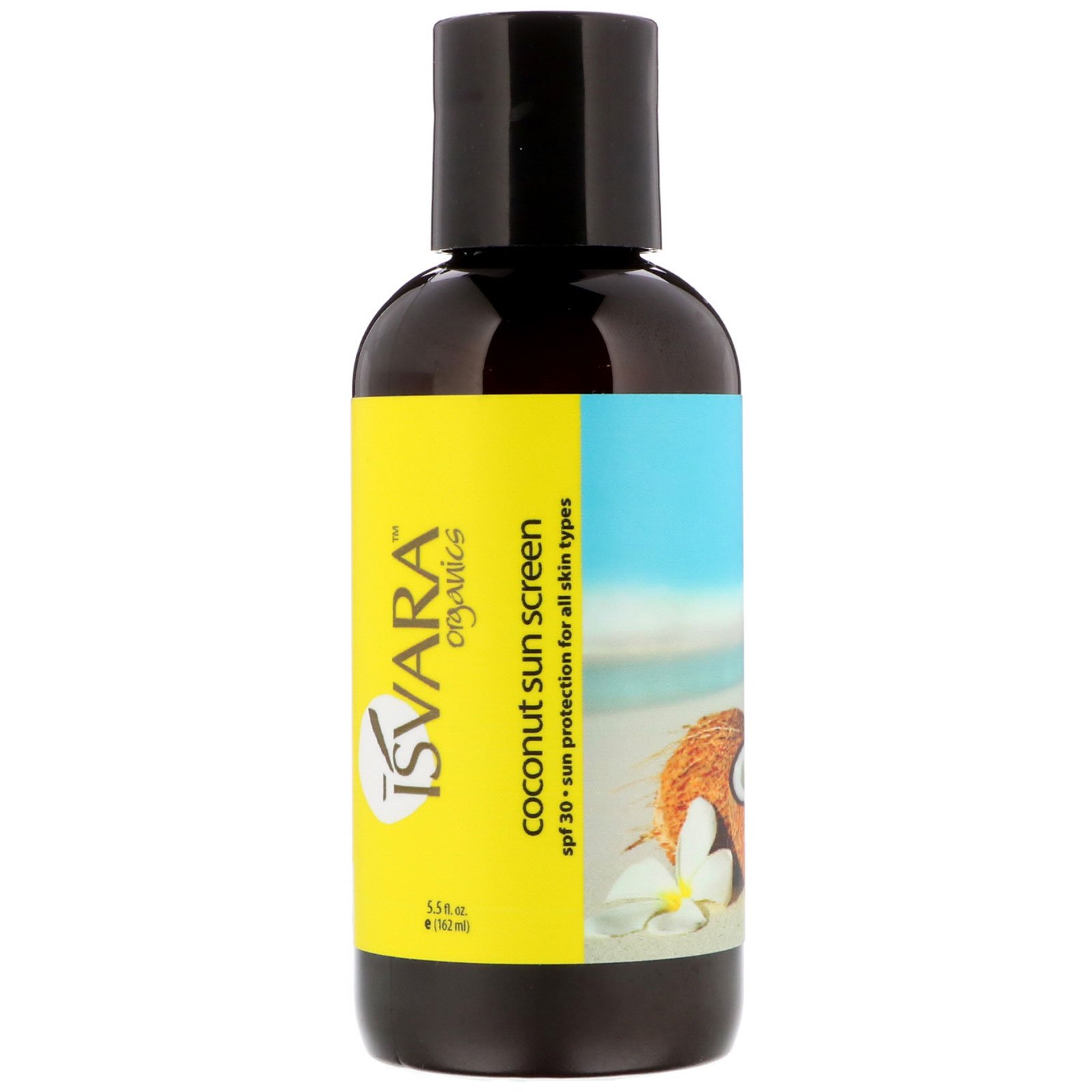 Isvara Organics, Protetor Solar de coco, 5.5 fl oz (162 ml)