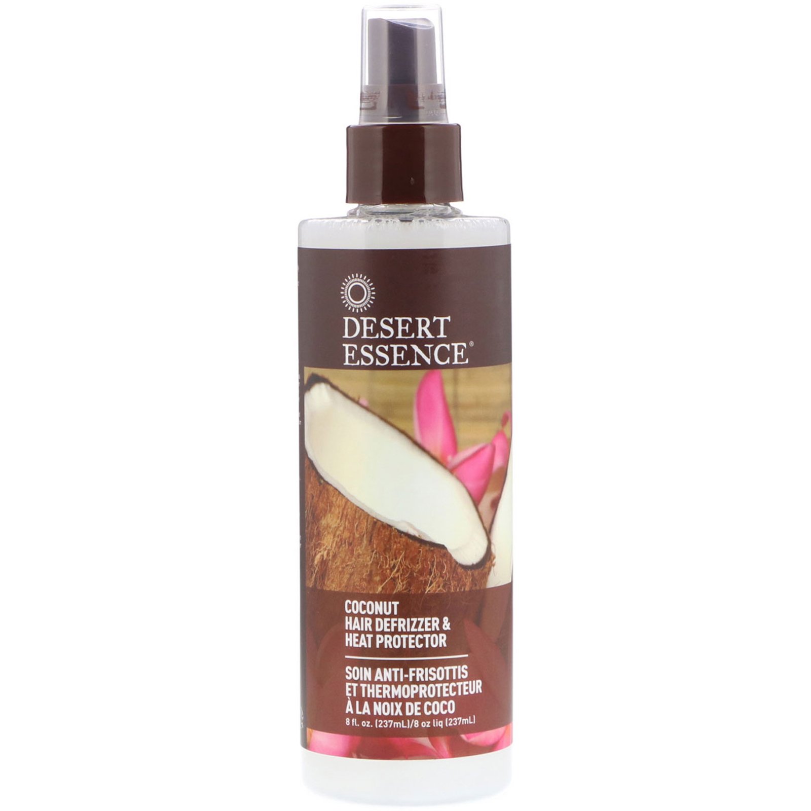 Desert Essence, Antifrizz e Protetor Térmico para Cabelos de Coco, 237 ml (8,5 oz)