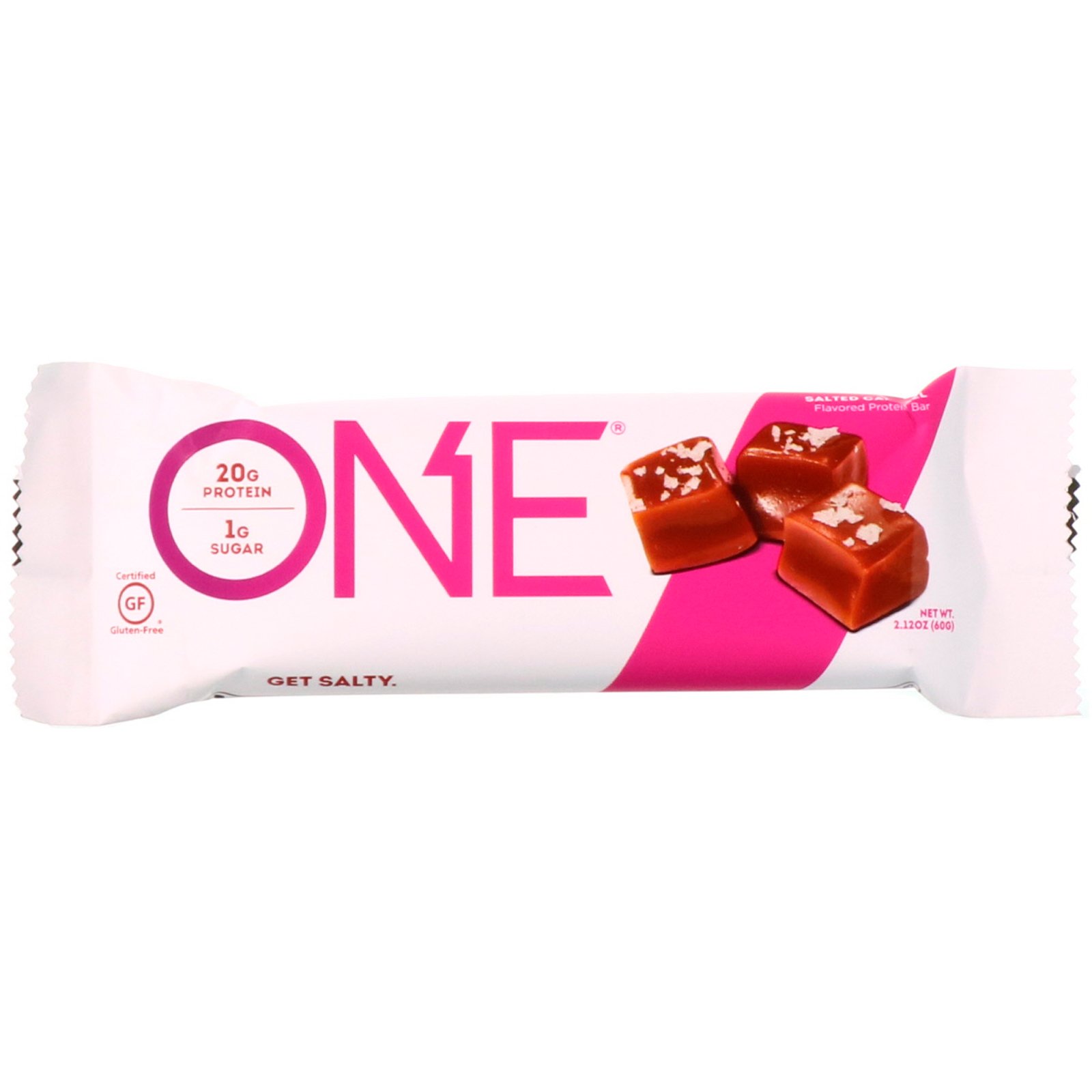 One Brands, ONE Bar, Salted Caramel, 12 Bars, 2.12 oz (60 g) Each - Imagem 4