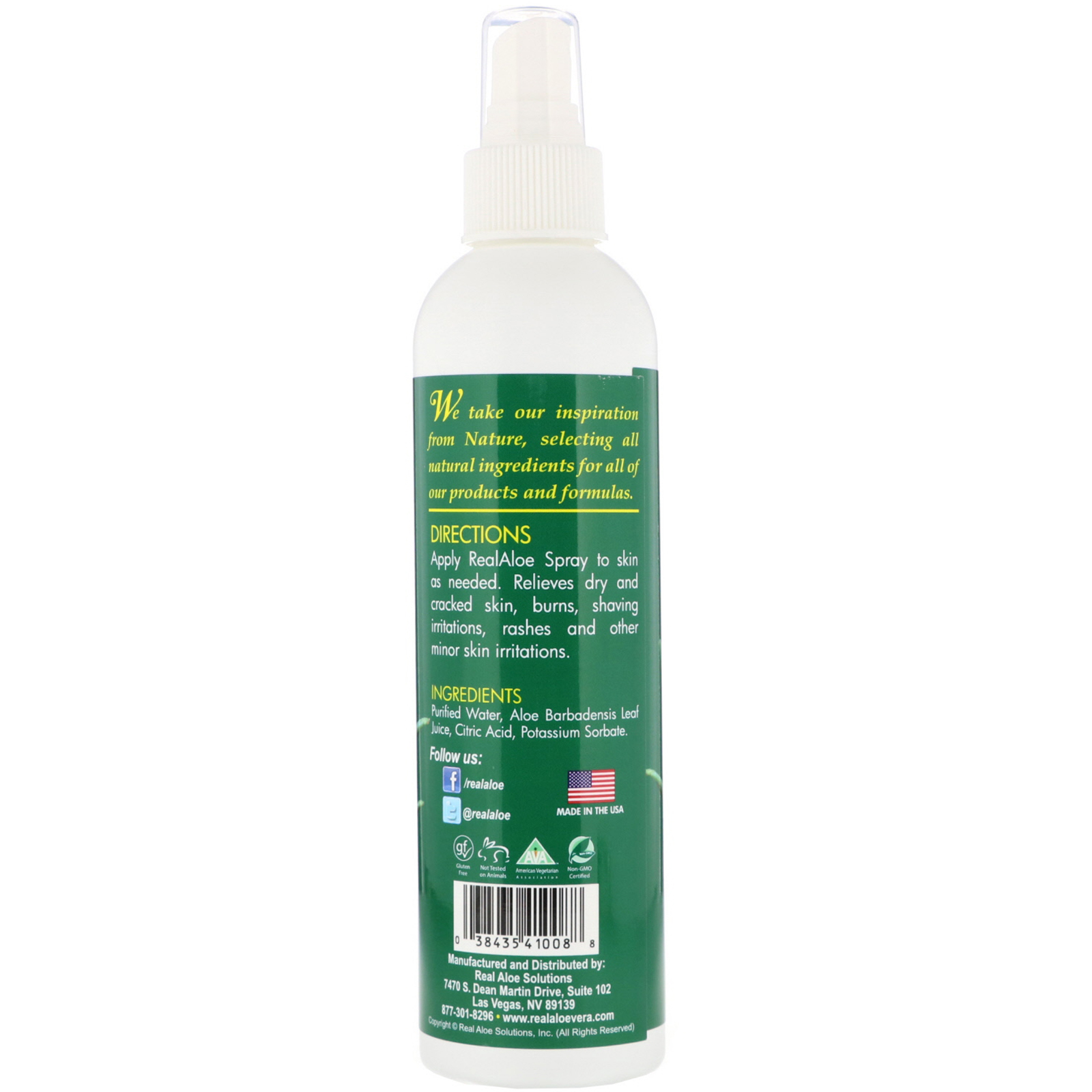 Real Aloe, Aloe Vera Spray, 8 fl oz (227 ml) - Imagem 2