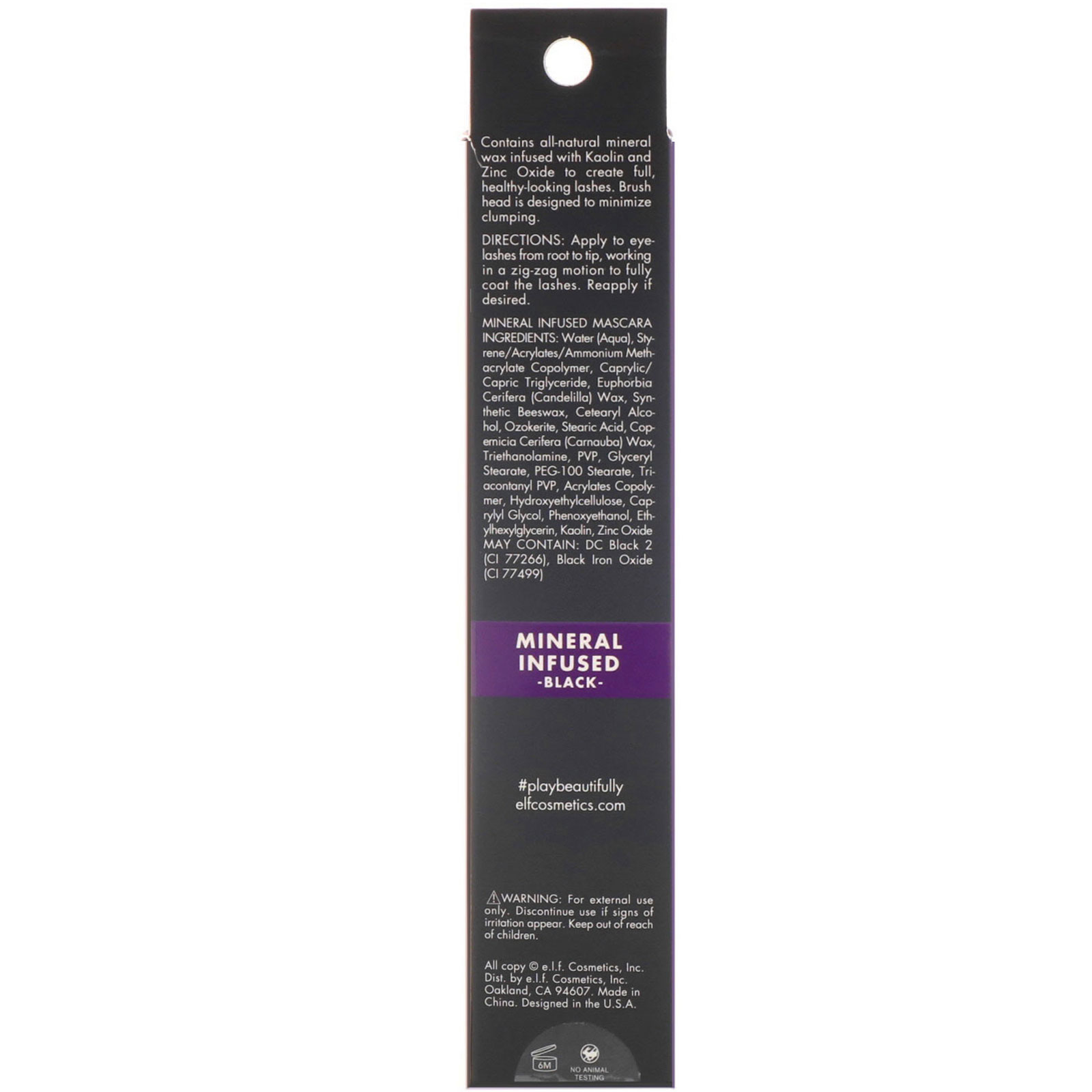 E.L.F., Rímel com Infusão Mineral, Preto, 7,5 ml (0,25 fl oz) - Imagem 3