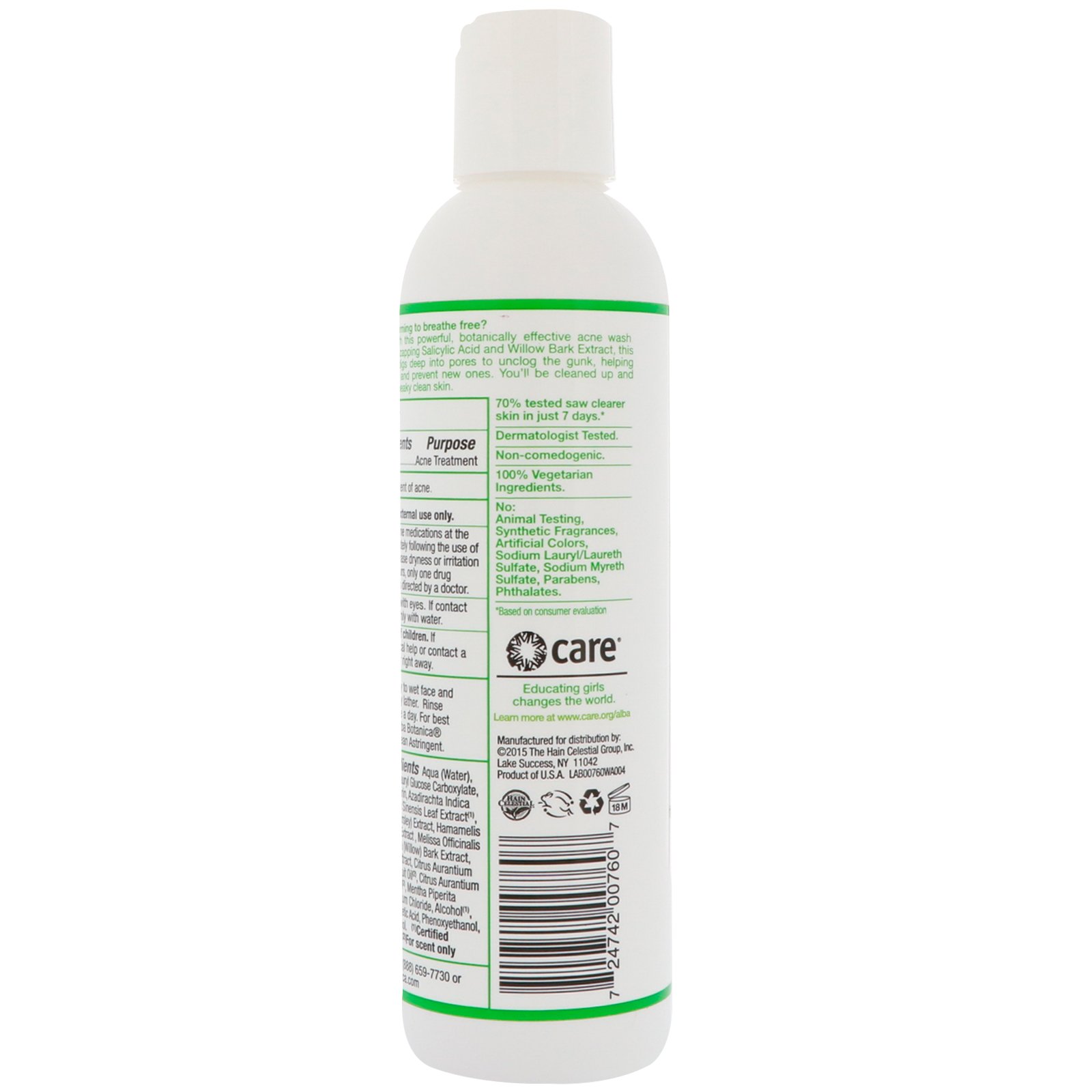 Alba Botanica, Acne Dote, Limpeza Profunda dos Poros, Sem Óleo, 177 ml (6 fl oz) - Imagem 3