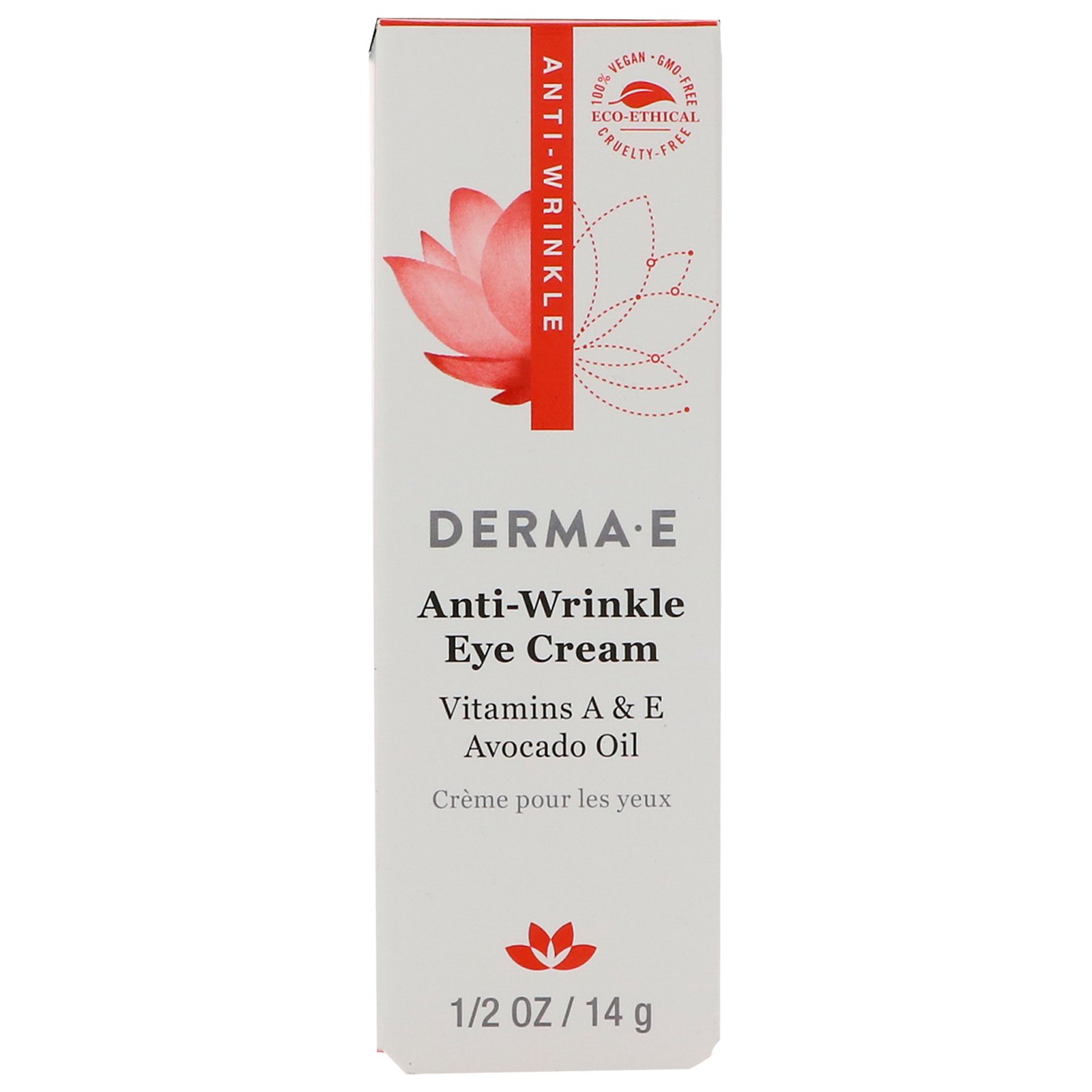 Derma E, Creme Antirrugas para Olhos, 1/2 oz (14 g)