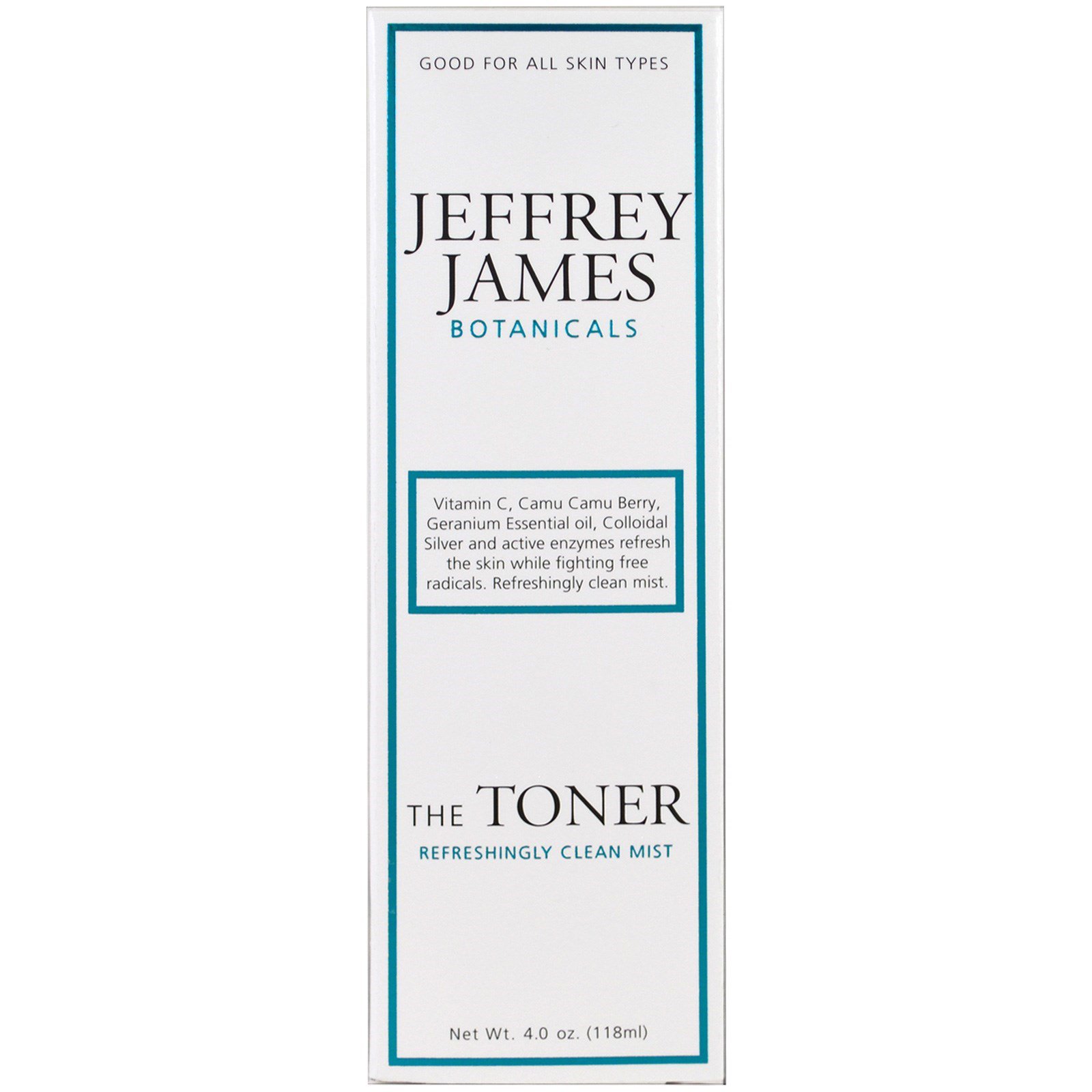 Jeffrey James Botanicals, O Tonificante, Nebulizante Limpeza Refrescante, 4,0 onças (118 ml) - Imagem 2